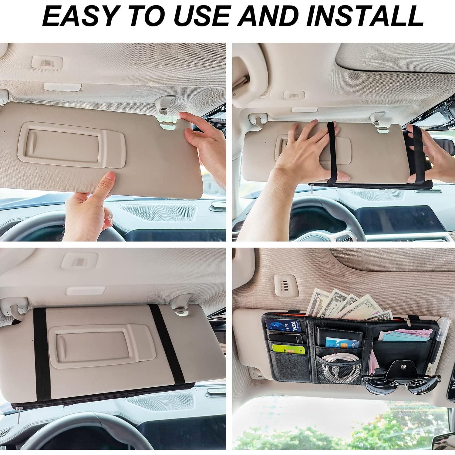 Organizador de Visera de Sol Keedolla - 2 Pcs Negro