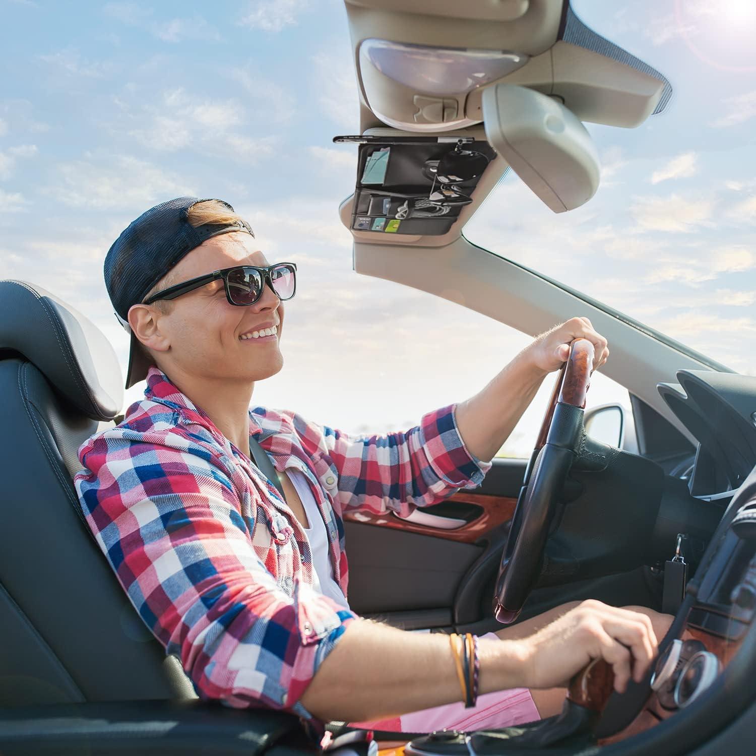 Organizador de Visera de Sol Keedolla - 2 Pcs Negro