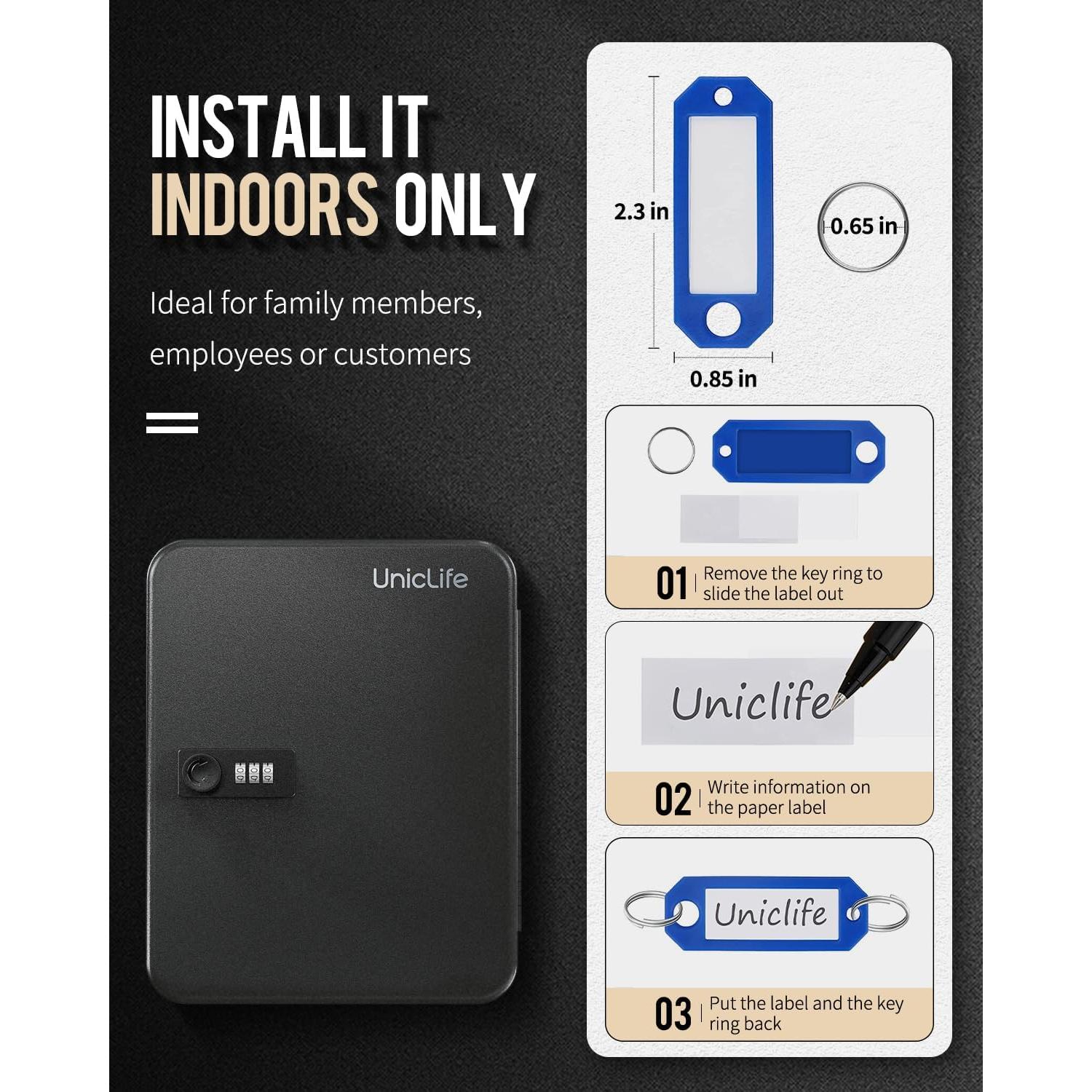 Gabinete de Llaves Uniclife 28 Posiciones con Cerradura Combinada