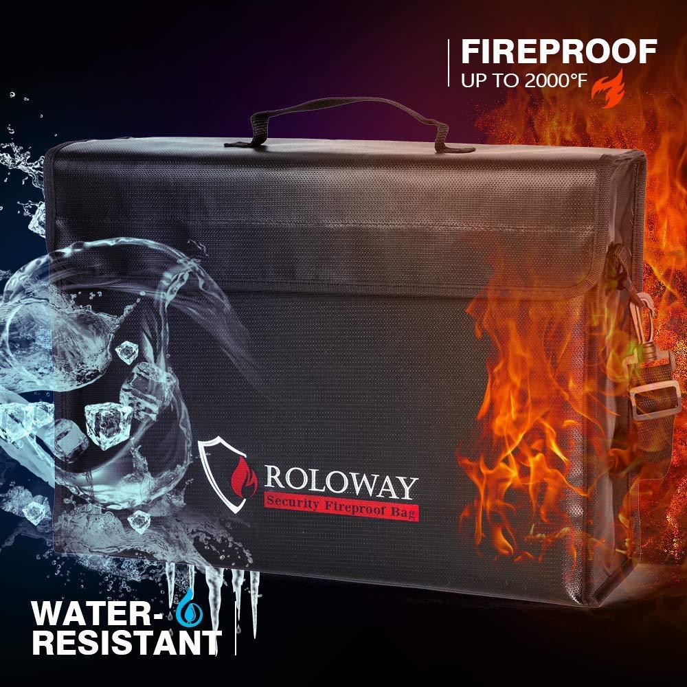 Bolsa a Prueba de Fuego ROLOWAY Grande 43x30cm Resistente Agua