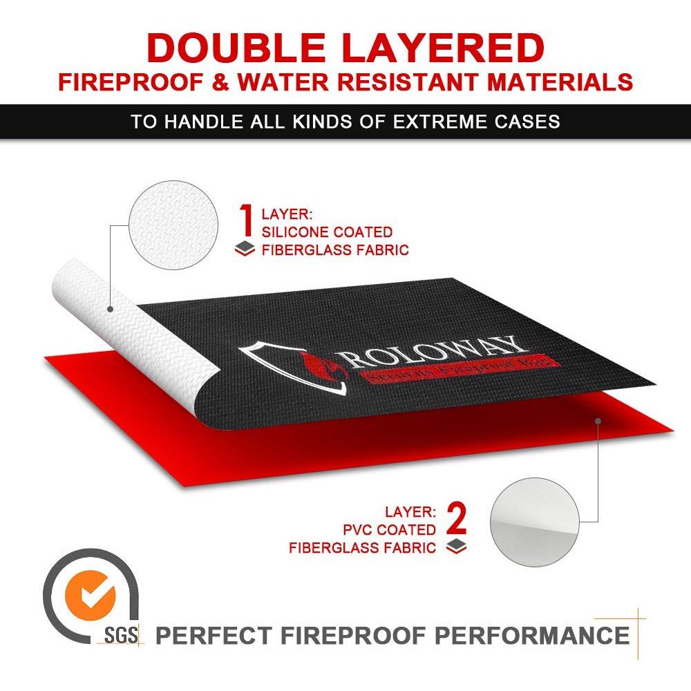 Bolsa a Prueba de Fuego ROLOWAY Grande 43x30cm Resistente Agua