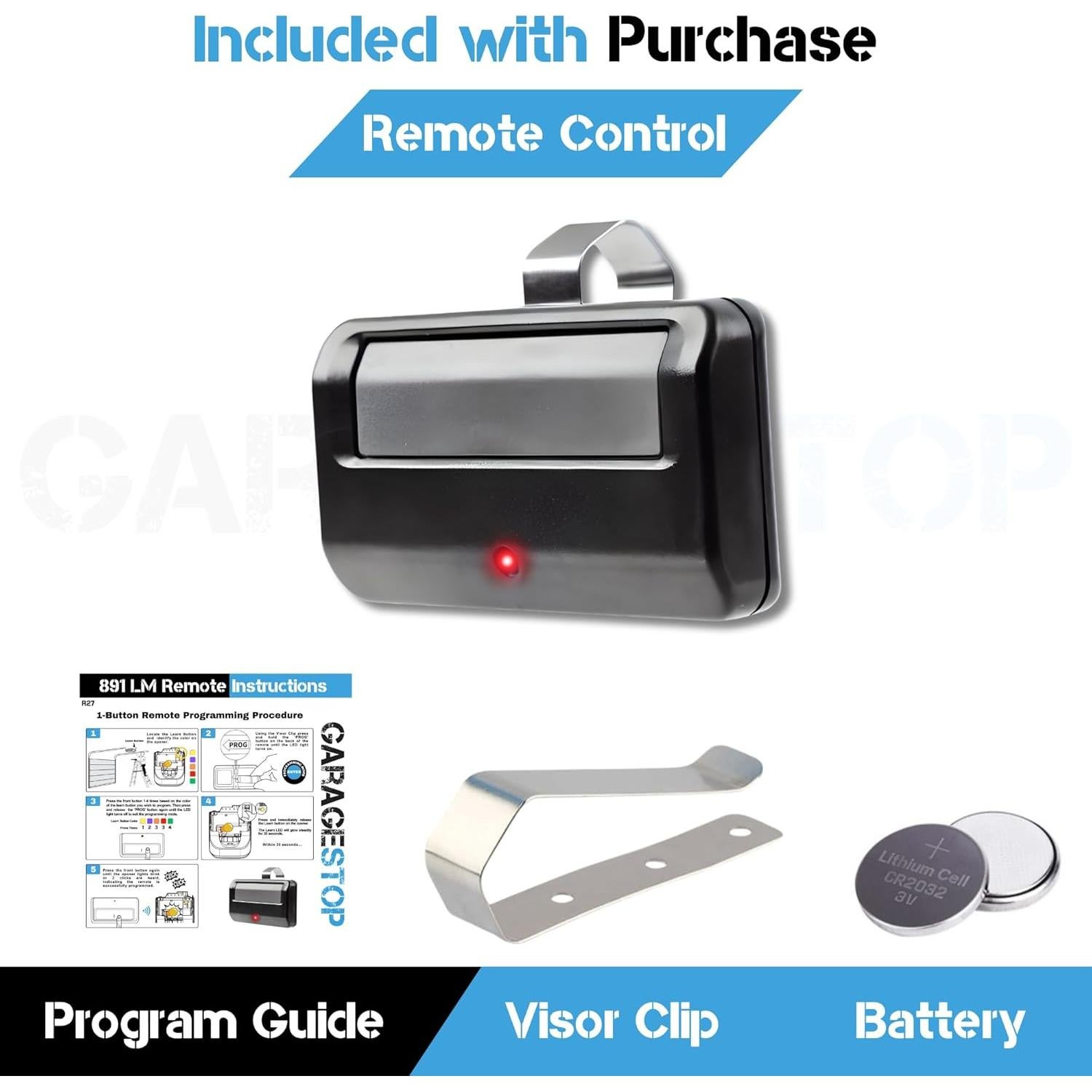 Control Remoto Universal Garage Stop 891LM Liftmaster 1993+