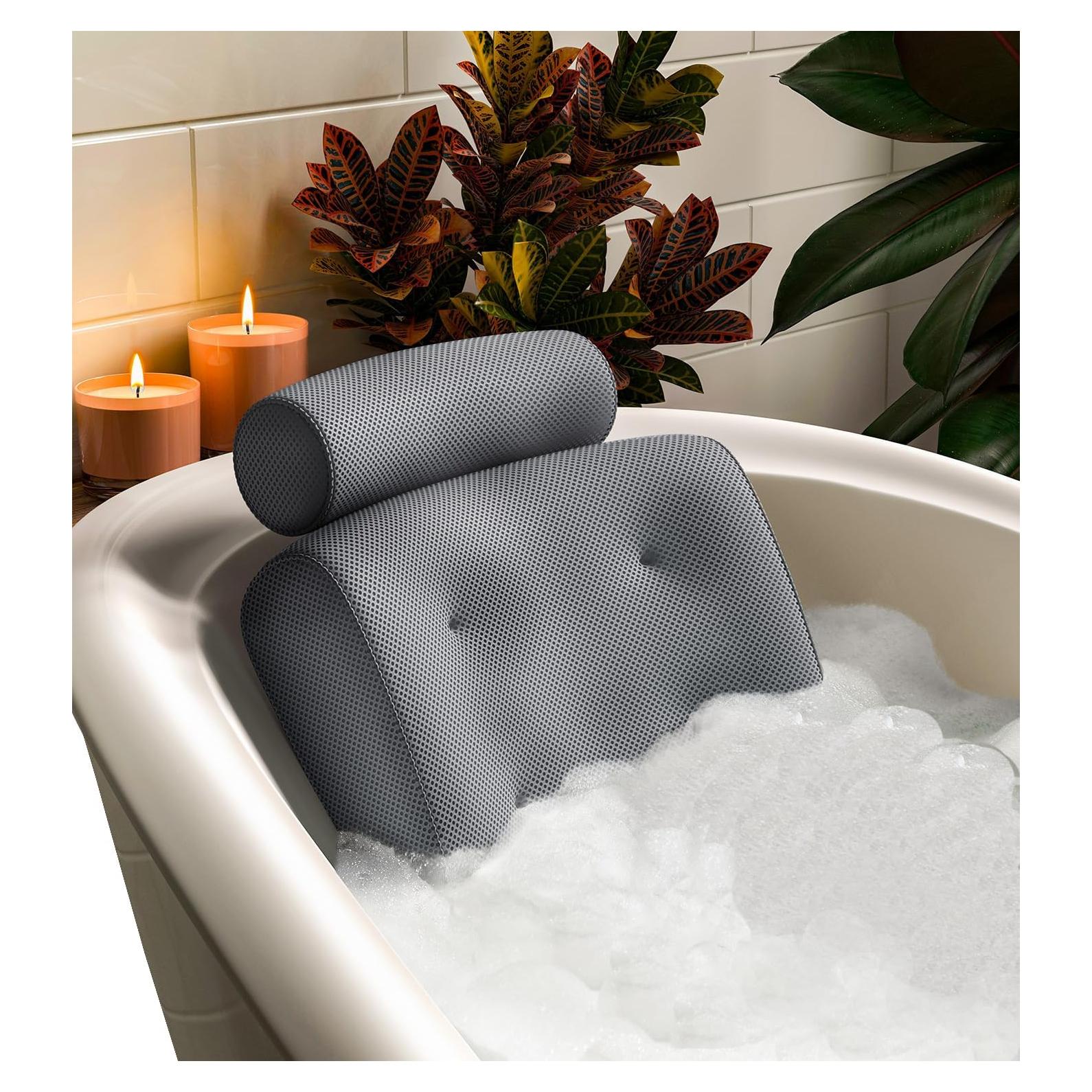 Almohada de Baño de Lujo Everlasting Comfort - Gris, Antideslizante