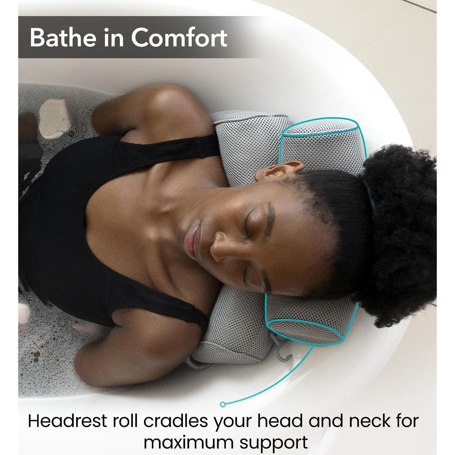 Almohada de Baño de Lujo Everlasting Comfort - Gris, Antideslizante