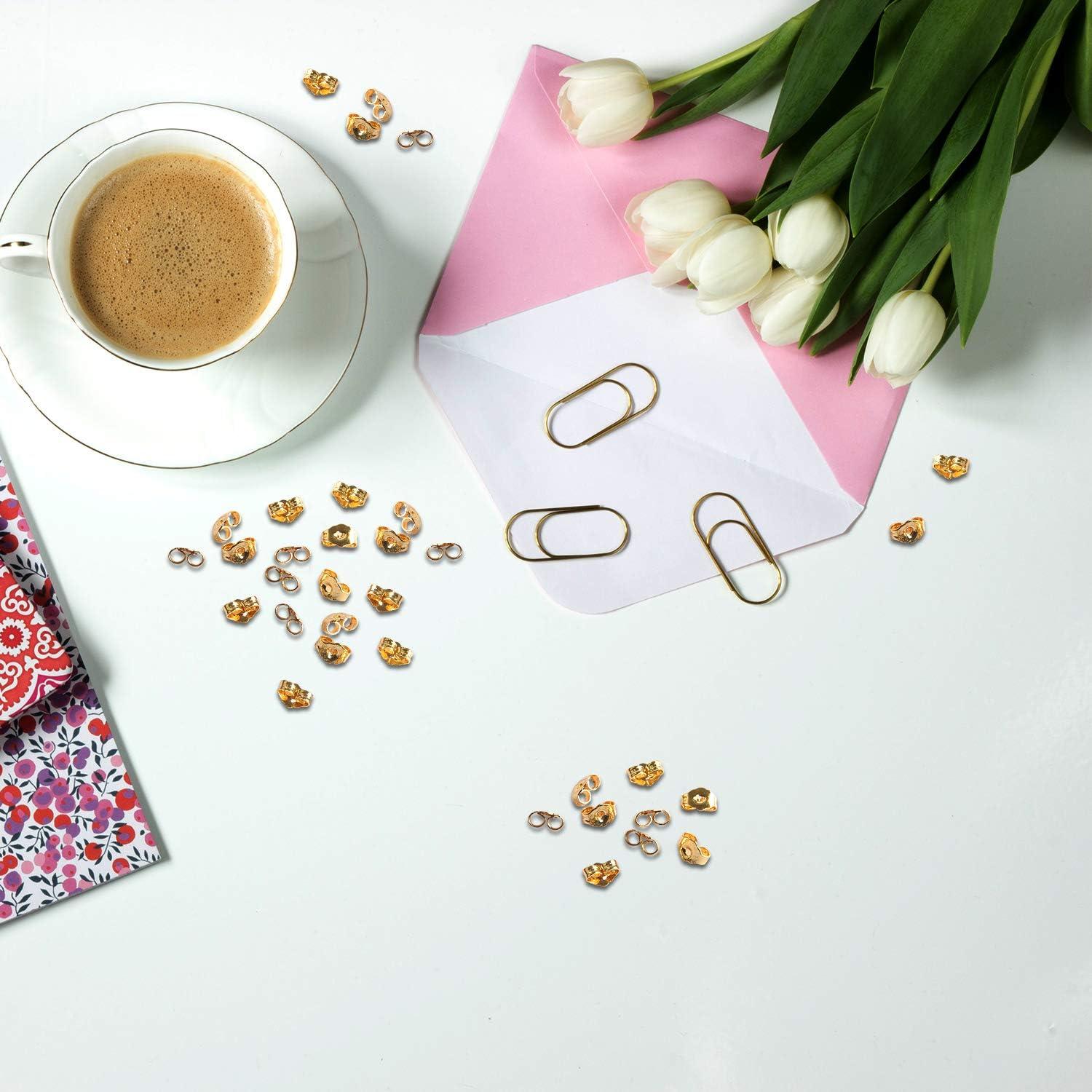 Respaldos de Aretes Chapados en Oro SANNIX 30pcs 4x6mm