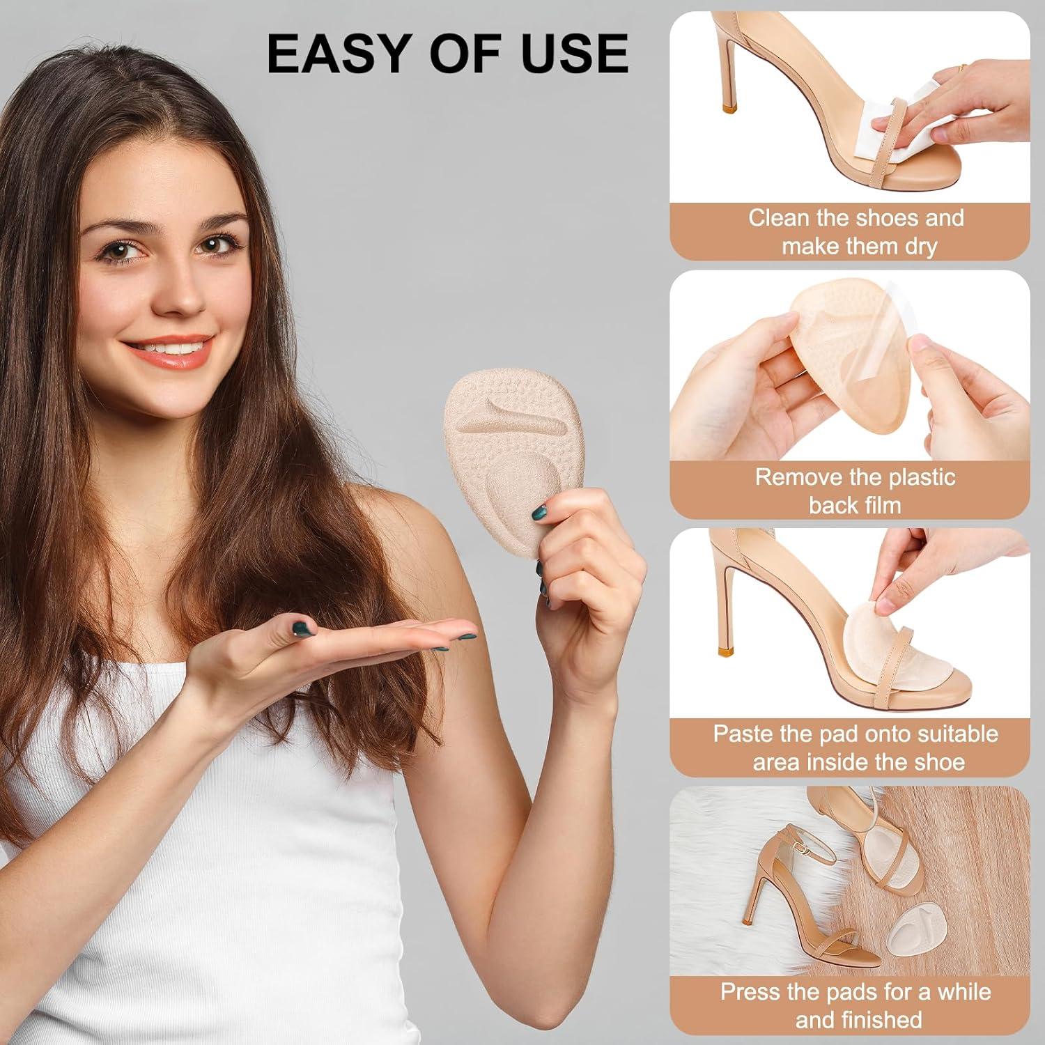 Almohadillas para el Talón Comfowner - 4 Pares Beige