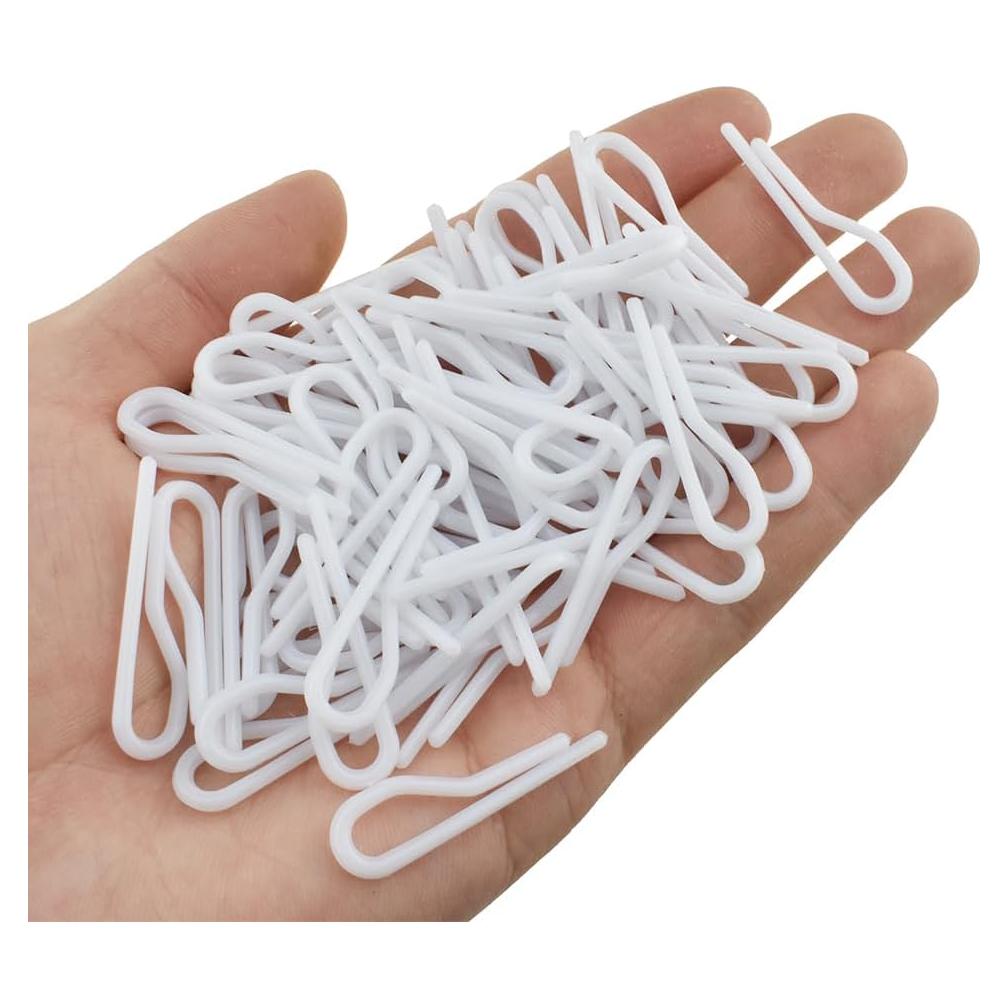 Clip de Cocodrilo HAHIYO 200 Pcs Blanco 35 mm Sin Dientes