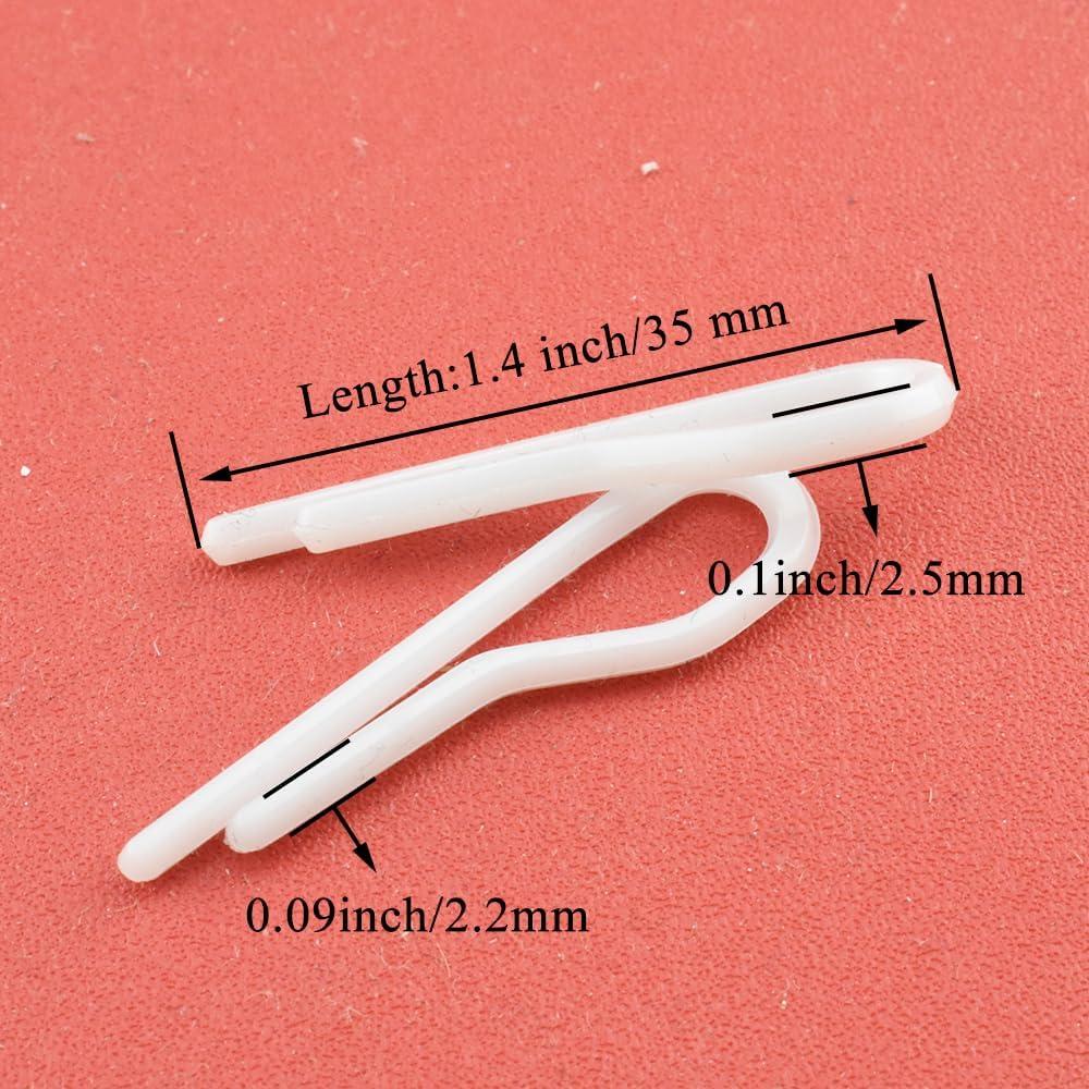 Clip de Cocodrilo HAHIYO 200 Pcs Blanco 35 mm Sin Dientes