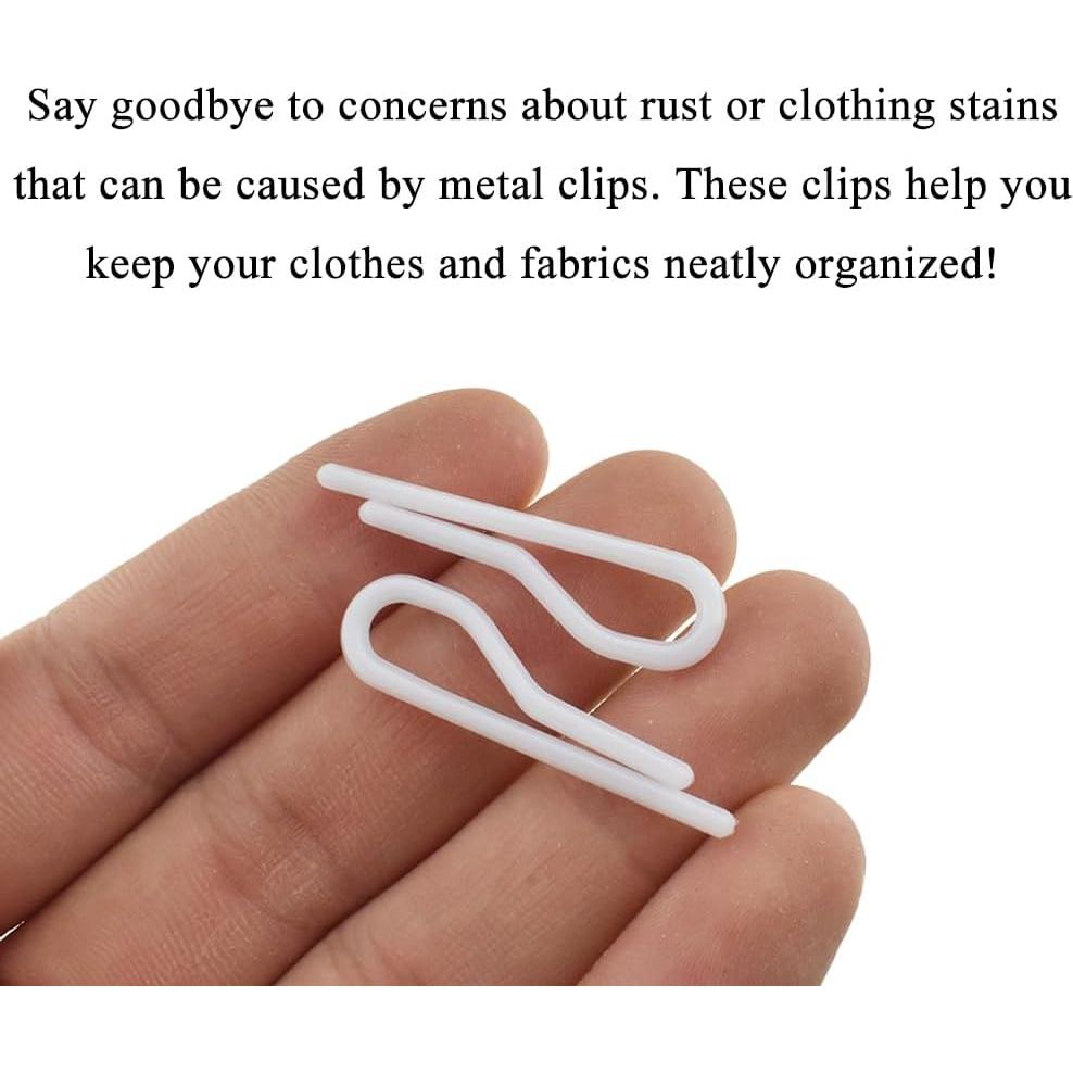 Clip de Cocodrilo HAHIYO 200 Pcs Blanco 35 mm Sin Dientes