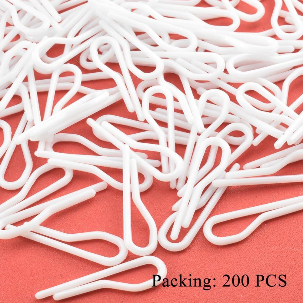 Clip de Cocodrilo HAHIYO 200 Pcs Blanco 35 mm Sin Dientes