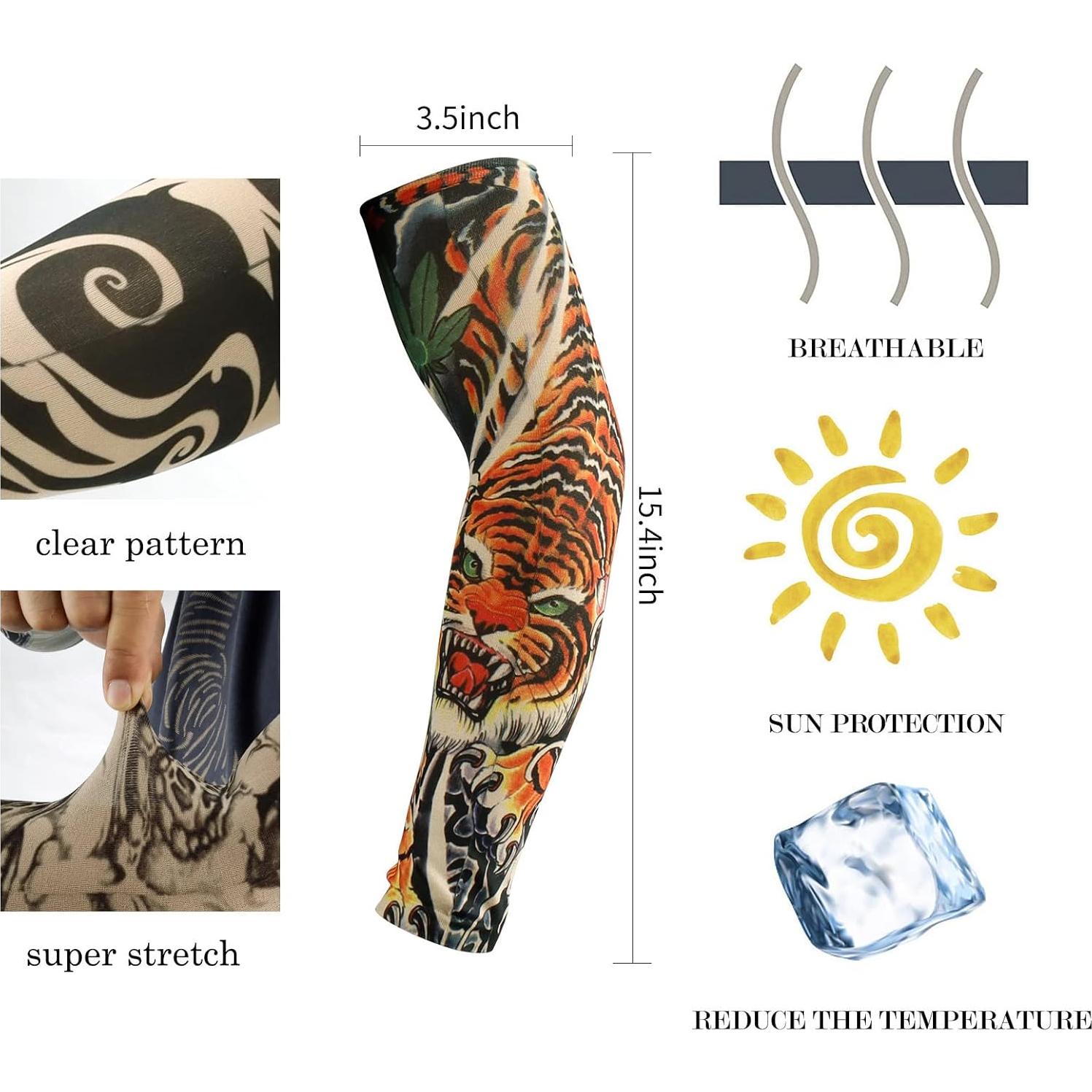 Mangas de Tatuaje YARIEW 12pc Unisex Protección Solar