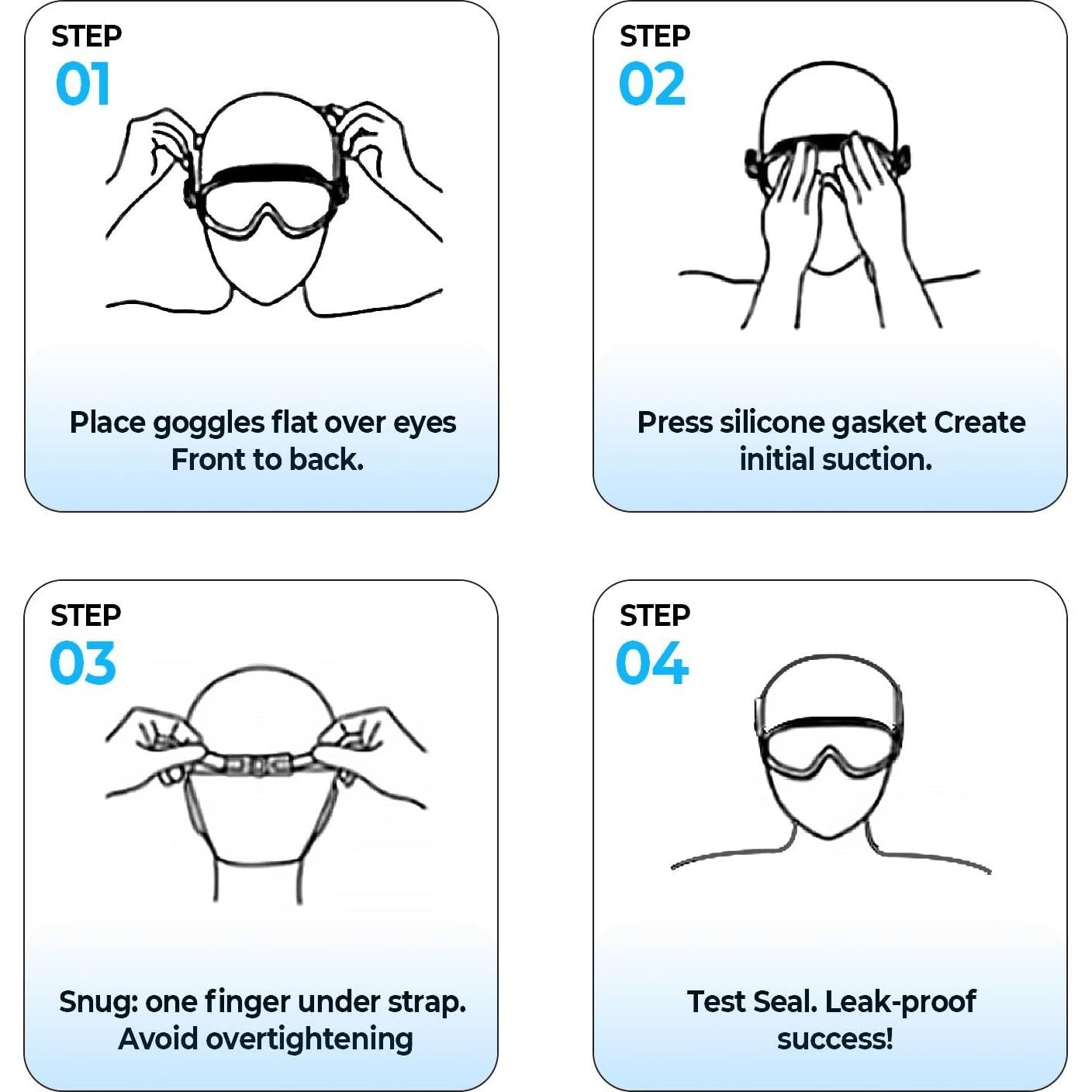 Gafas de natación VegoVia Adultas 180° Anti-vaho UV