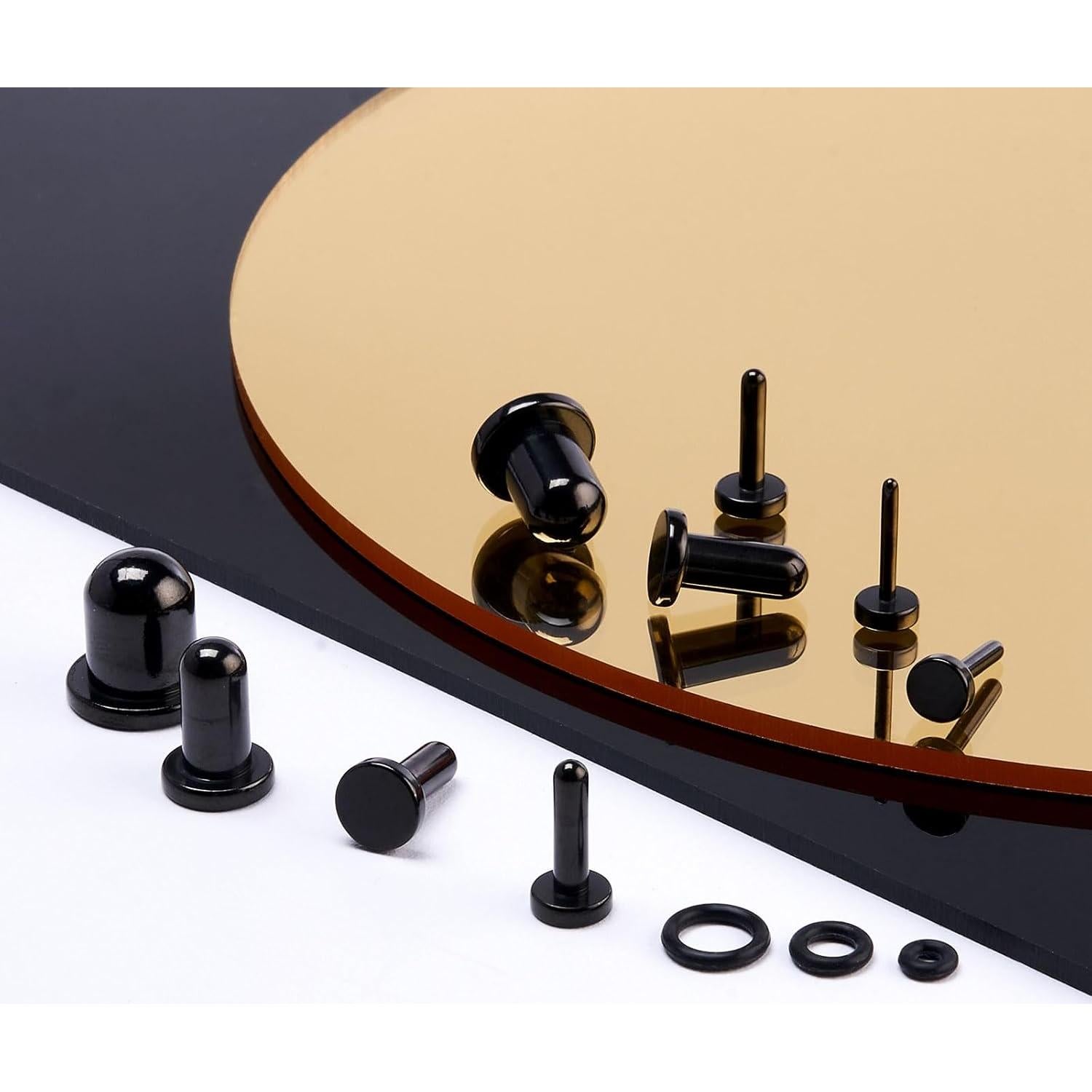 Kit de Estiramiento de Orejas 9 Pares Acero Inoxidable 14G-00G