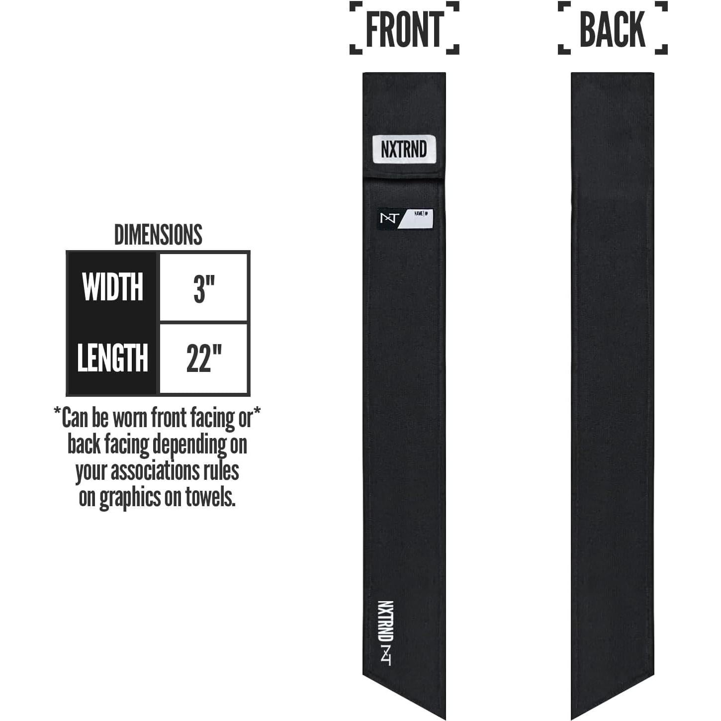 Toalla Deportiva Nxtrnd Streamer Microfibra Negra 61x7.6 cm
