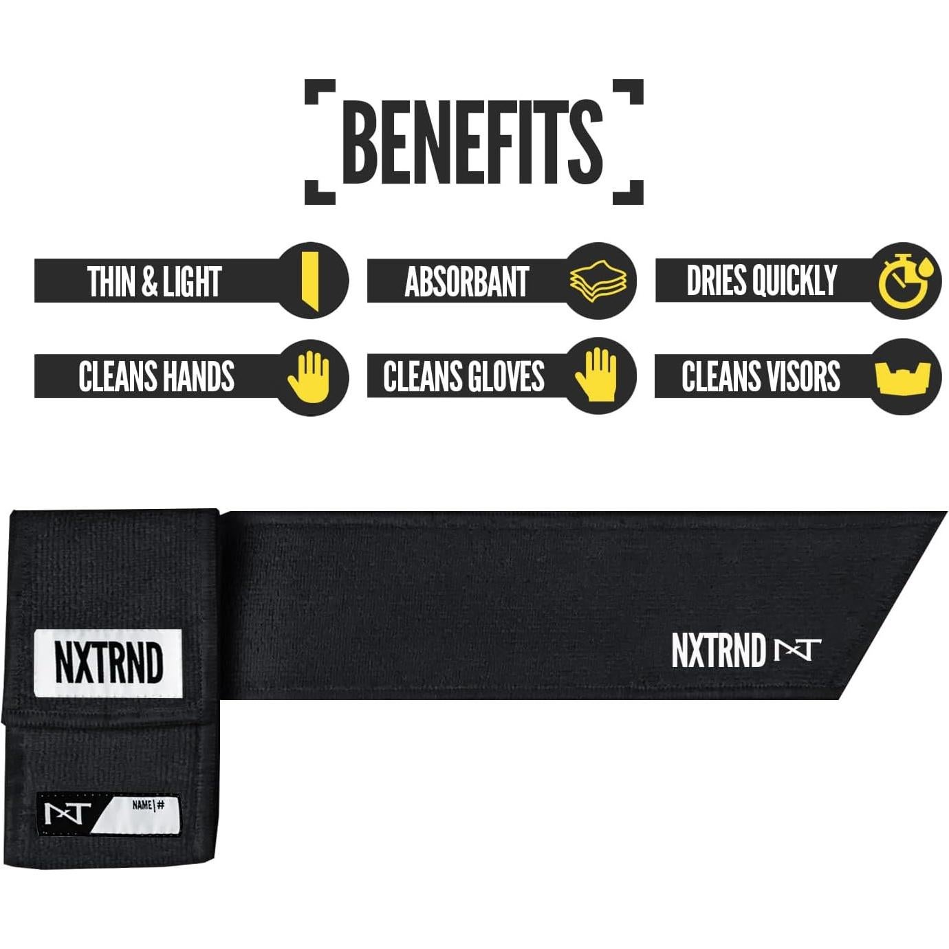 Toalla Deportiva Nxtrnd Streamer Microfibra Negra 61x7.6 cm