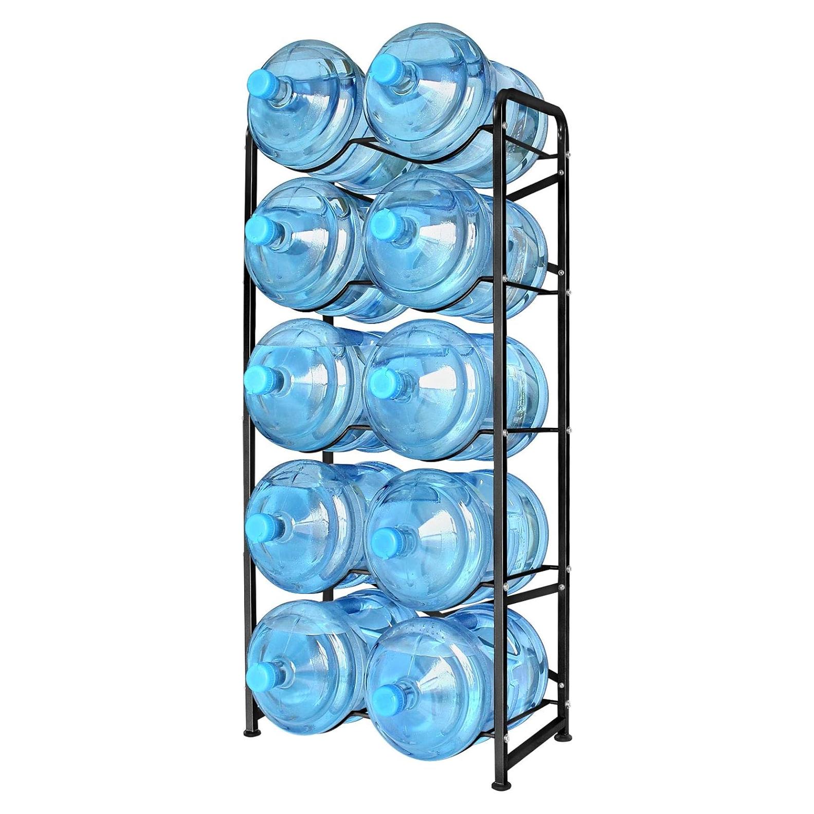 Soporte para Botellas de Agua Ationgle 19L 10 Jarras Negro