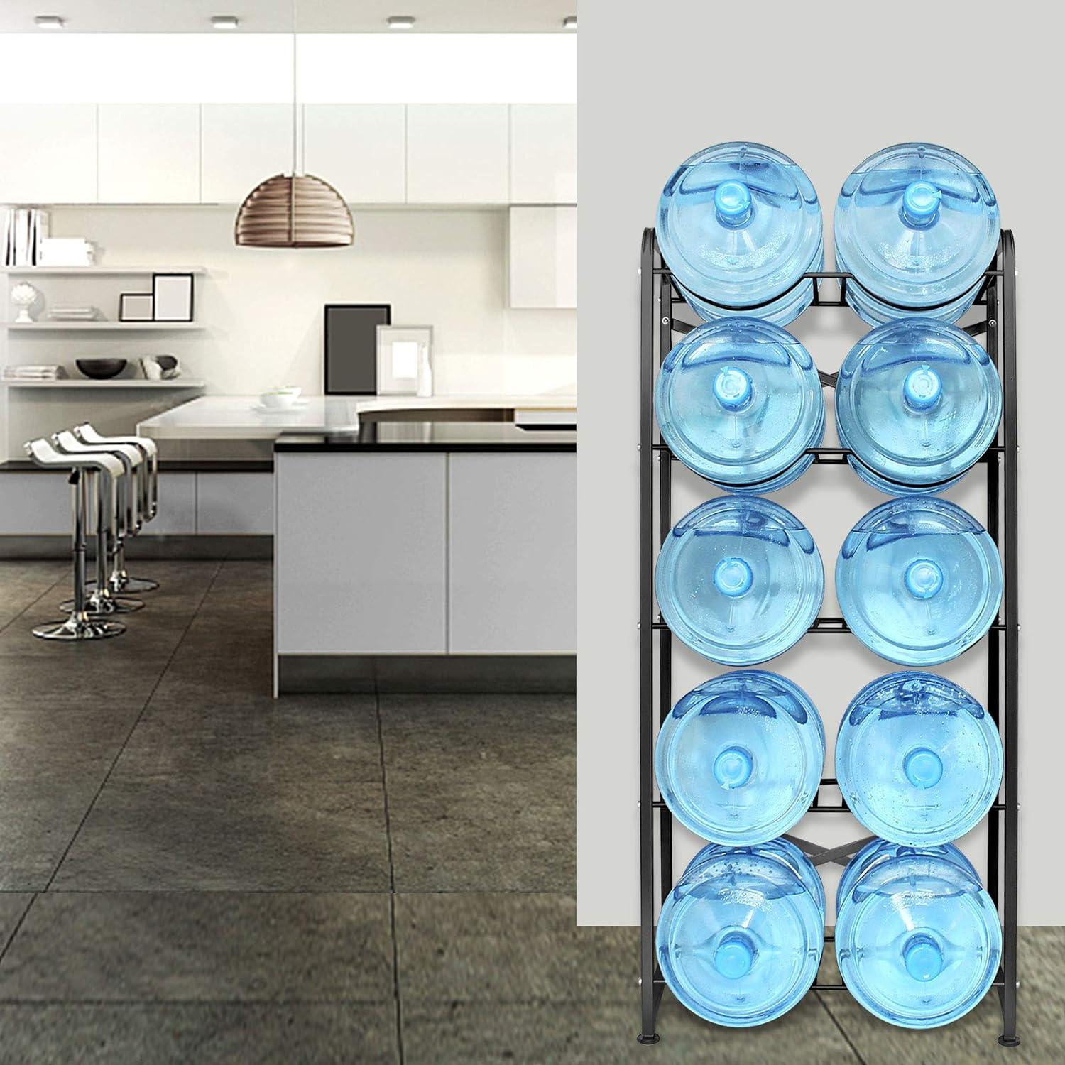 Soporte para Botellas de Agua Ationgle 19L 10 Jarras Negro