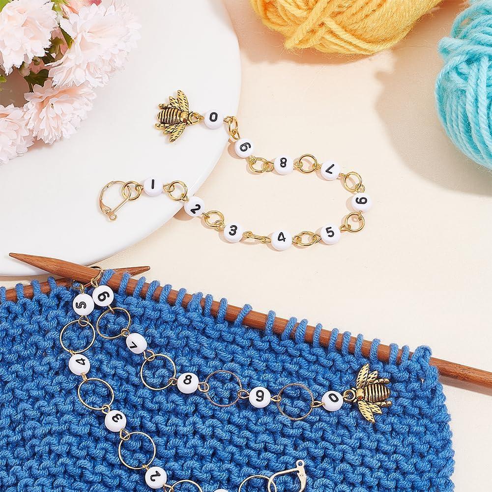 Marcadores de Puntos NBEADS 2 Pcs Abeja Acrílico 0-9