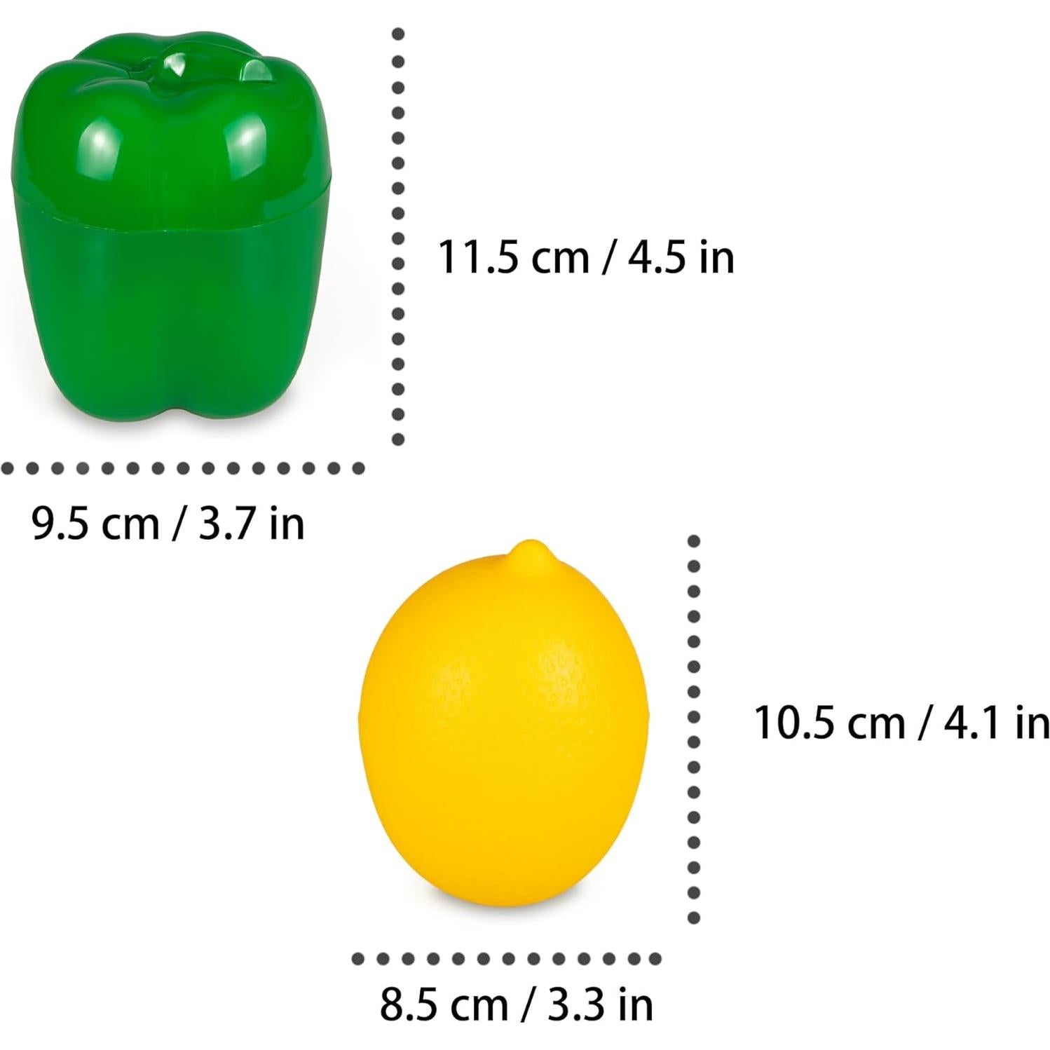 Contenedores de Almacenamiento PIVNASY 2 Piezas Limón y Pimiento Verde