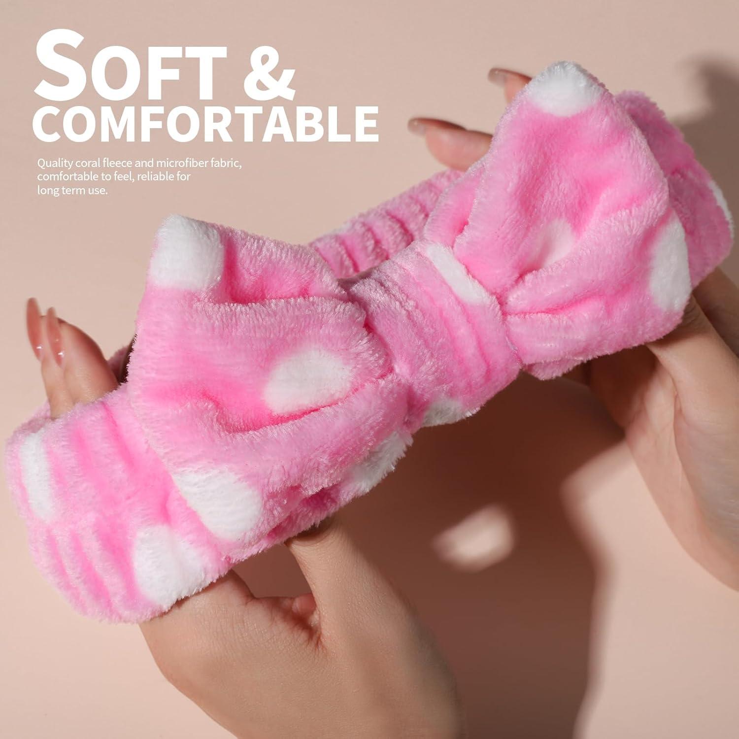 Diademas de Maquillaje Teenitor 5 Piezas Microfibra Colorida