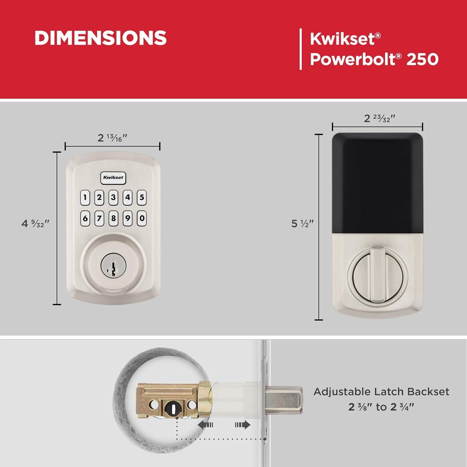 Cerradura Electrónica Kwikset Powerbolt 250 con Teclado
