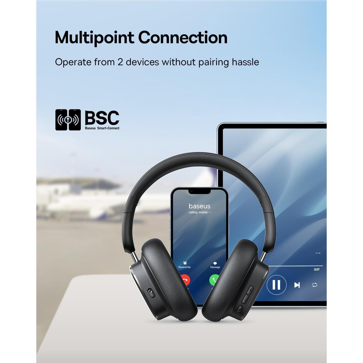 Auriculares Inalámbricos Baseus Bowie H1i 100H ANC Hi-Res