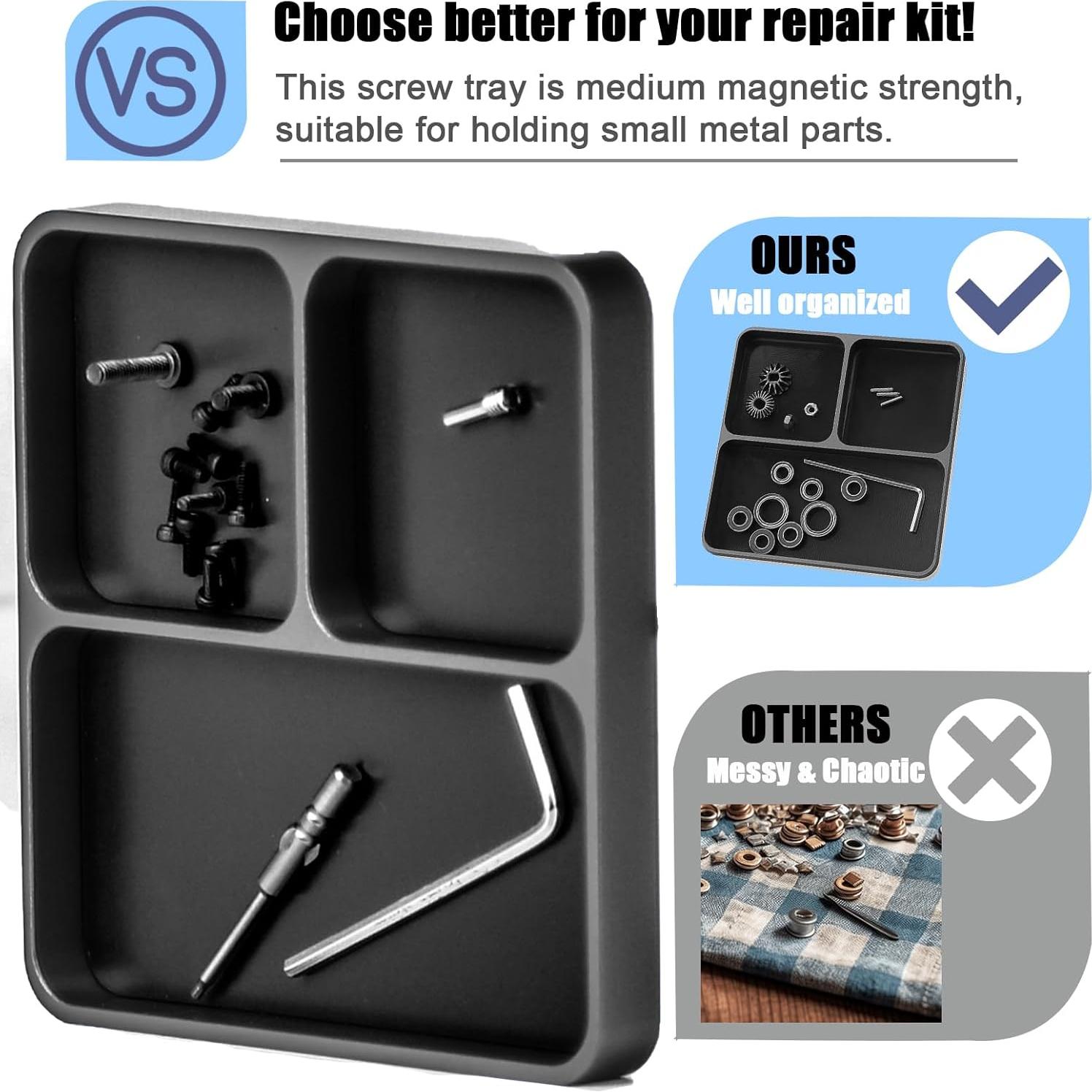 Bandeja Magnética Mediana RcThjia para Herramientas y Tornillos