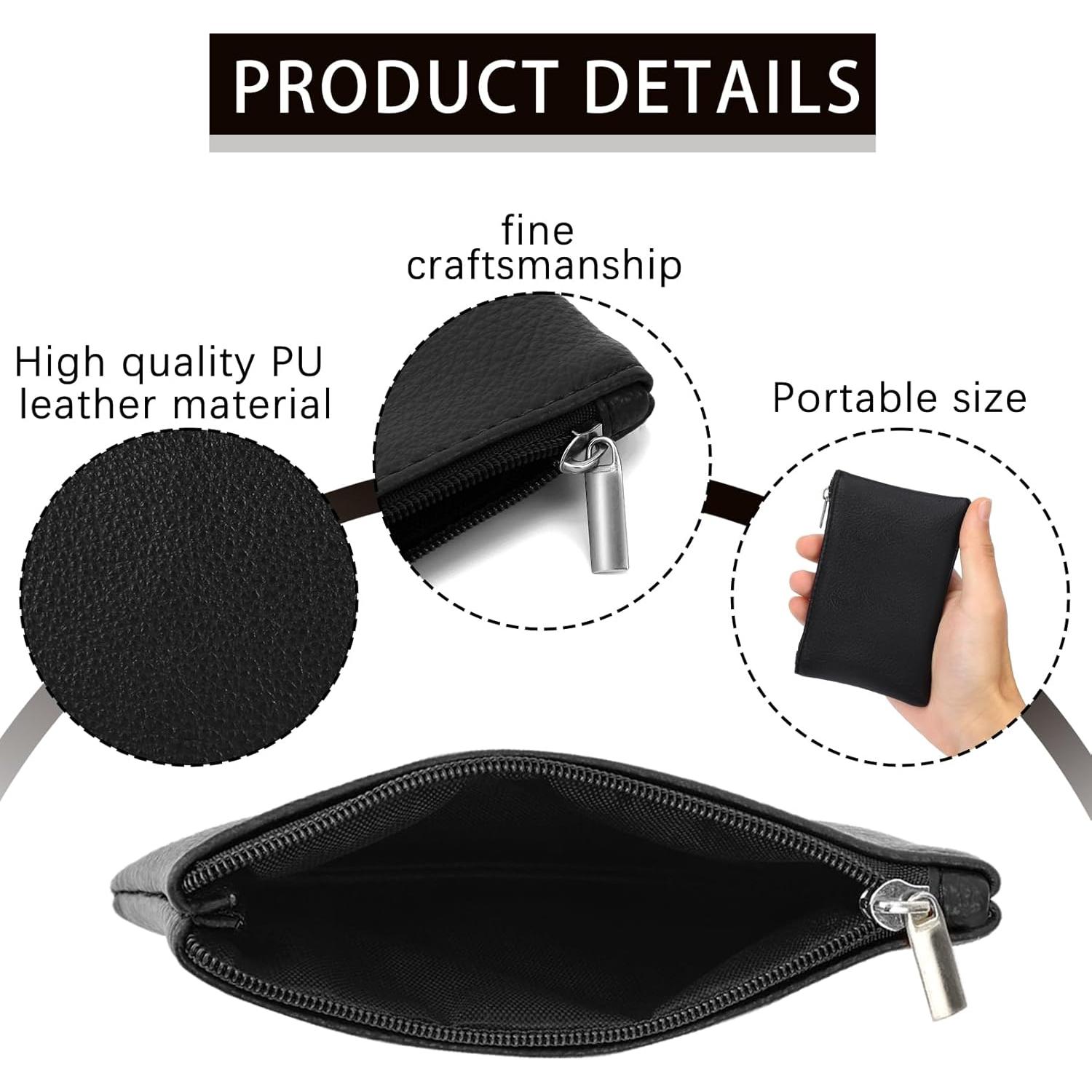 Paquete de 2 Monederos Mini KALIONE de PU Negro