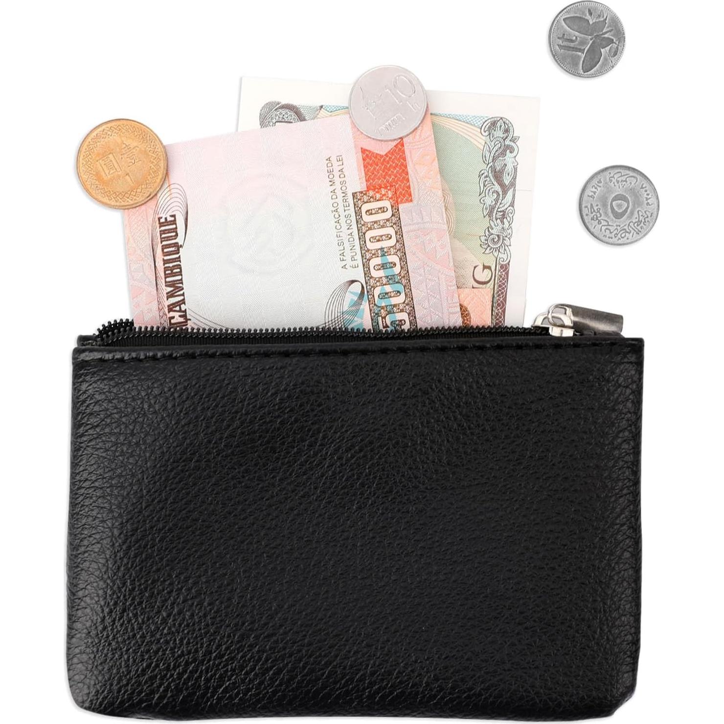 Paquete de 2 Monederos Mini KALIONE de PU Negro