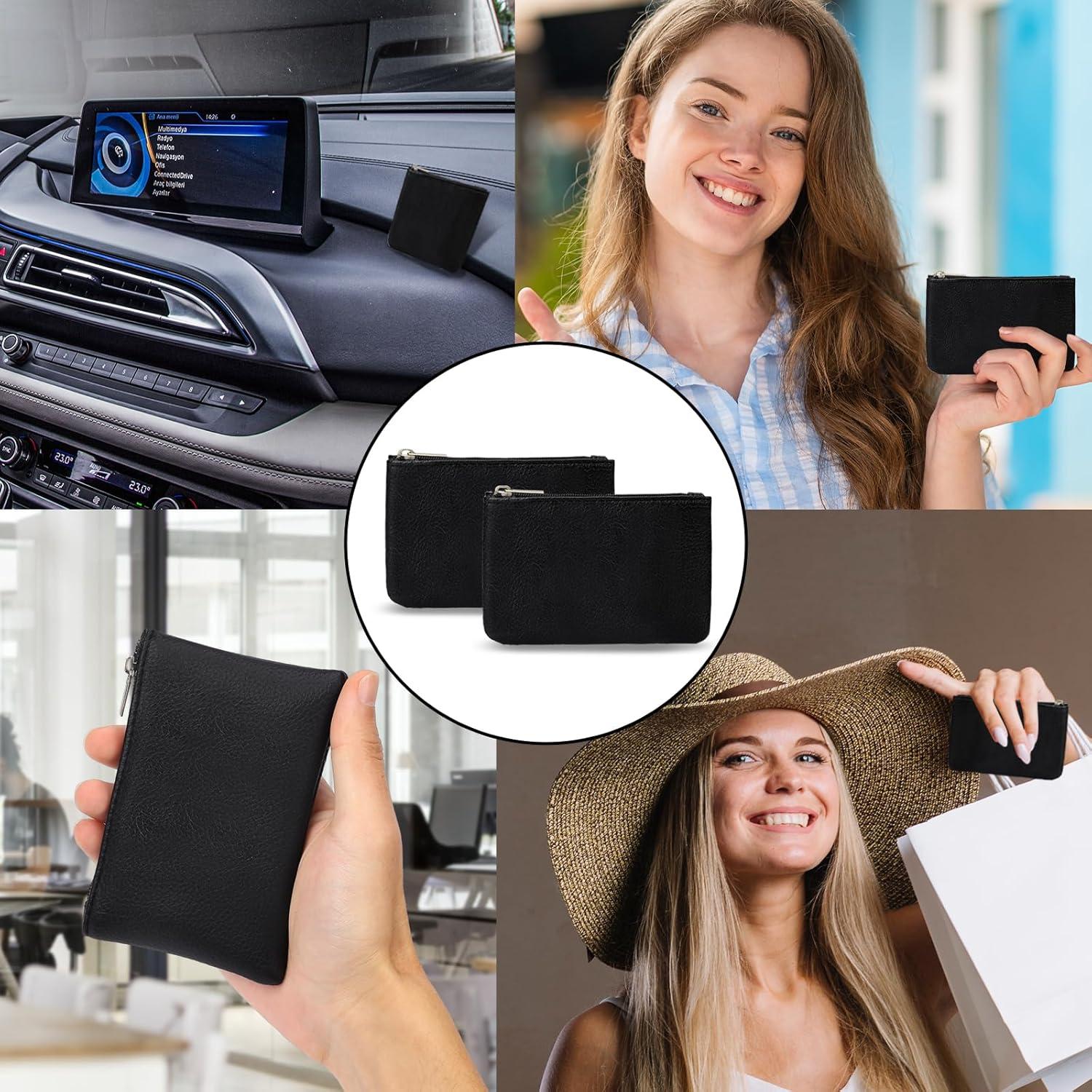 Paquete de 2 Monederos Mini KALIONE de PU Negro