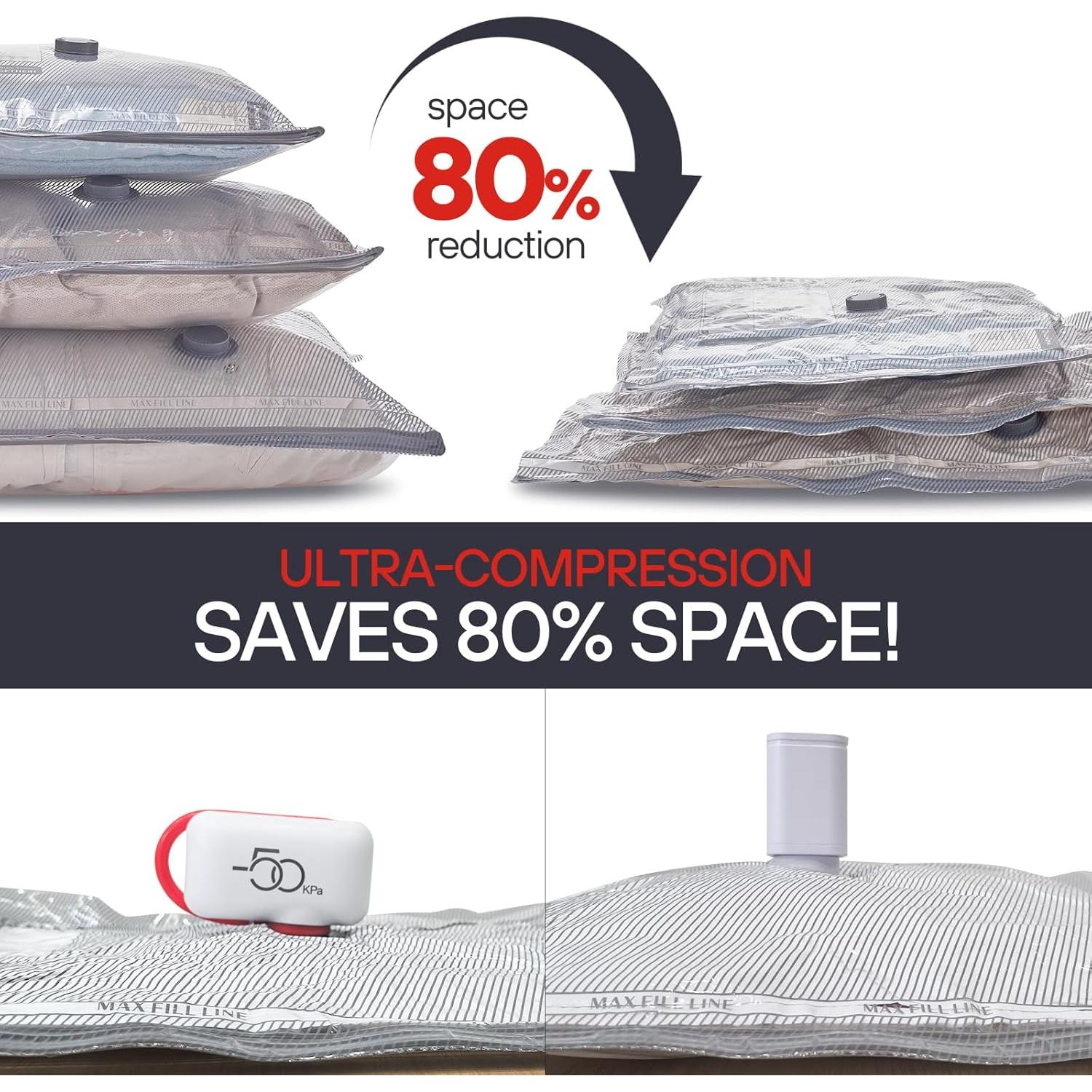 VMstr 9 Bolsas de Almacenamiento al Vacío + Bomba Eléctrica