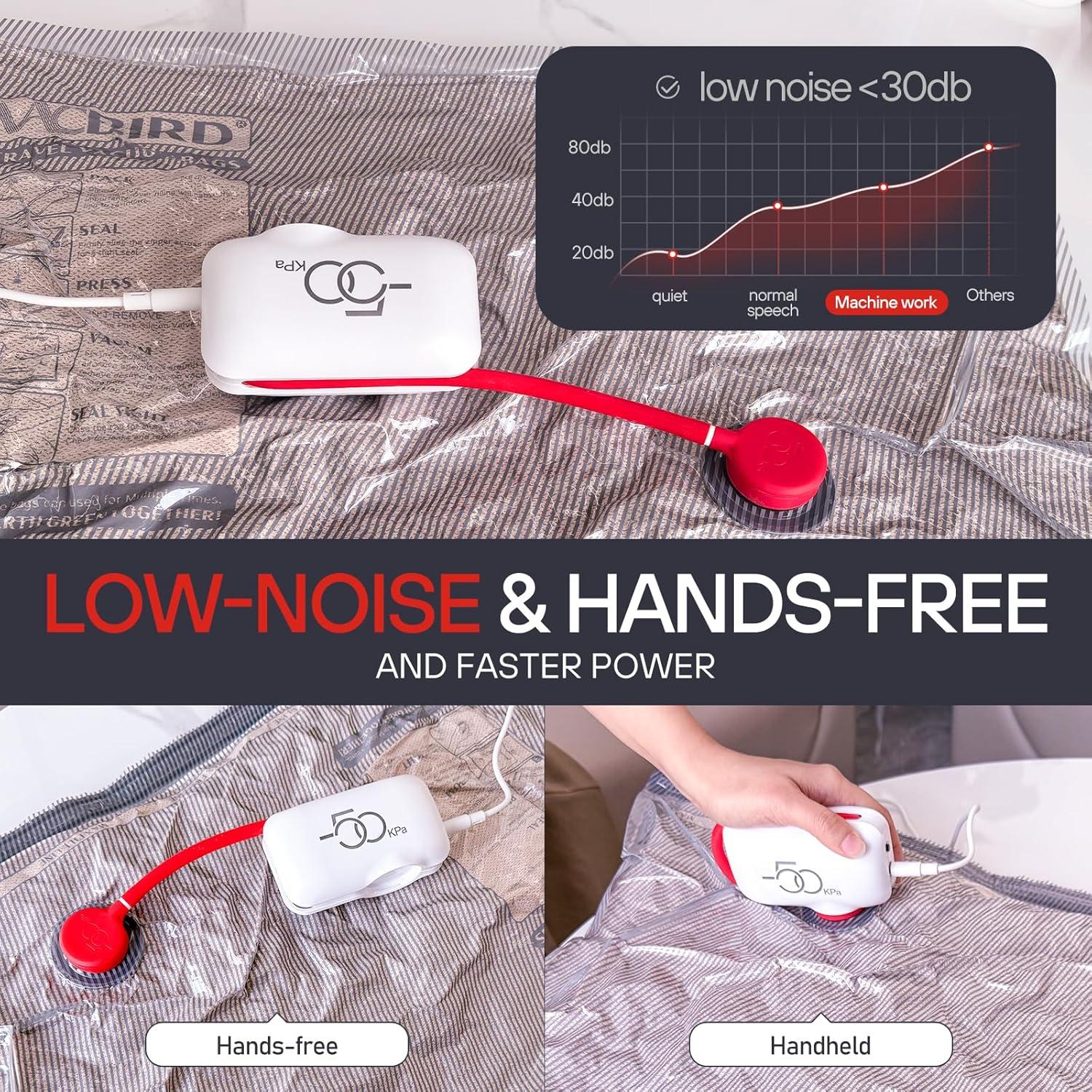 VMstr 9 Bolsas de Almacenamiento al Vacío + Bomba Eléctrica