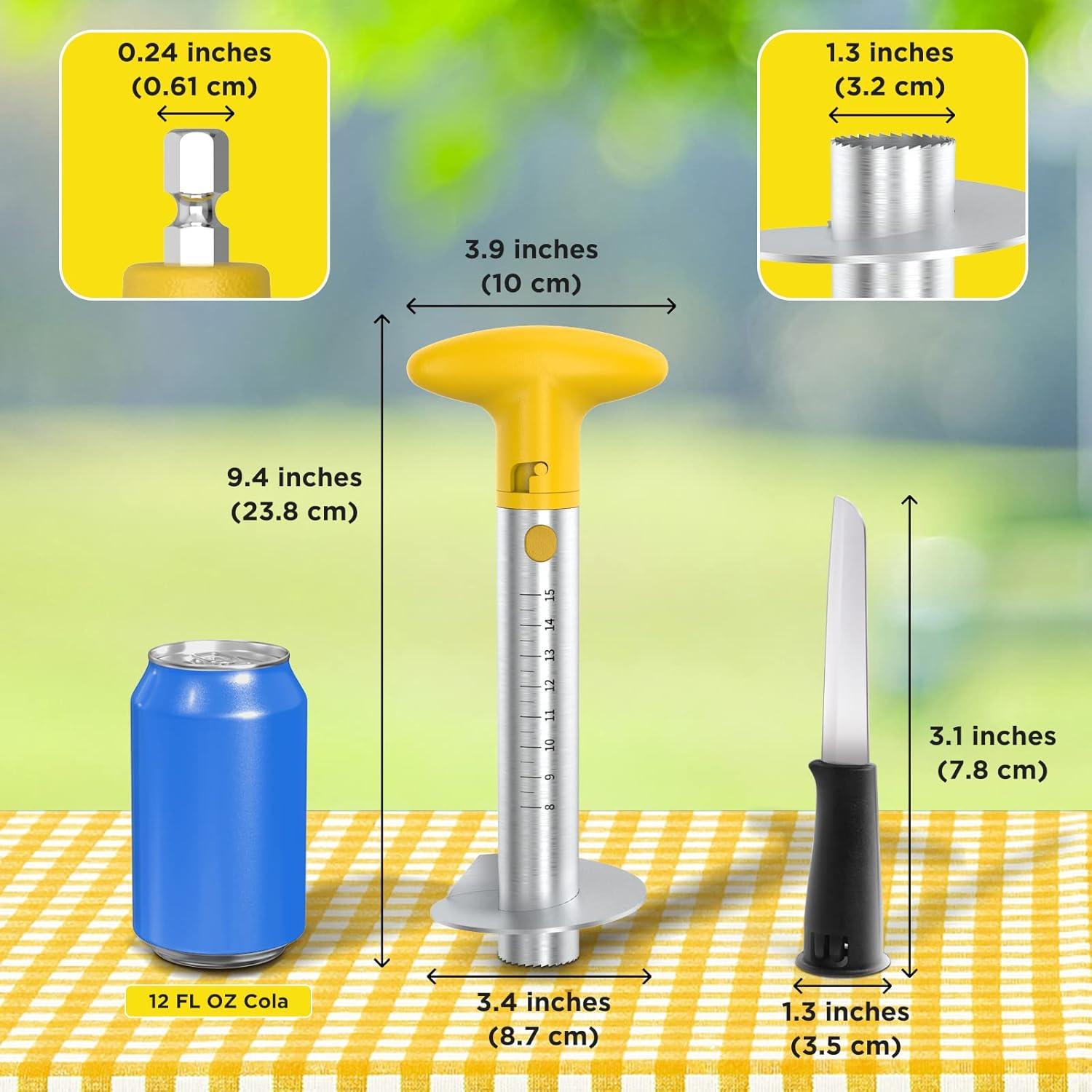 Cortador de Piña YYP Eléctrico y Manual con Cuchillo de Acero
