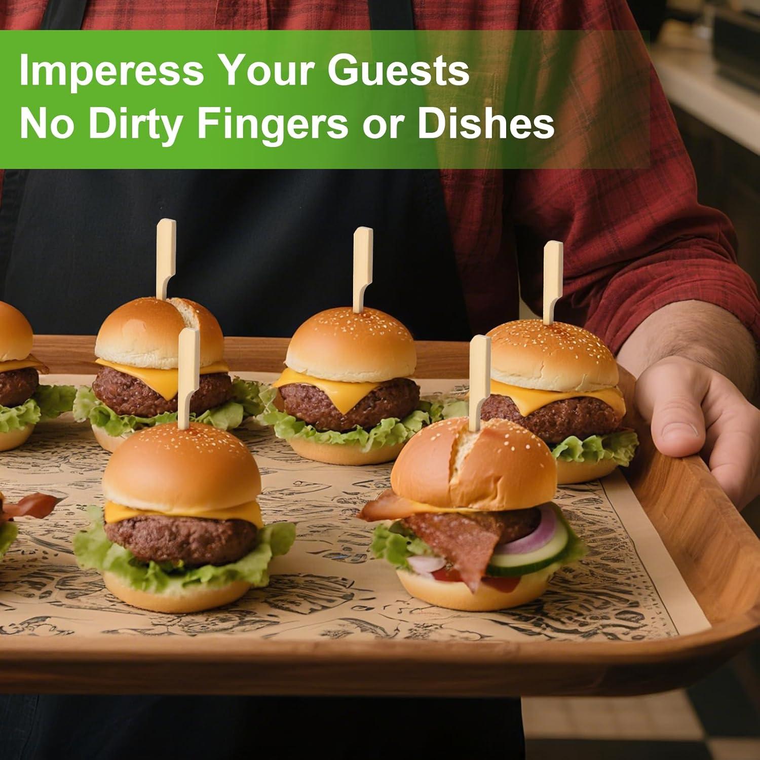 Palillos de Cóctel de Bambú FATLODA 3.5" 1200PCS