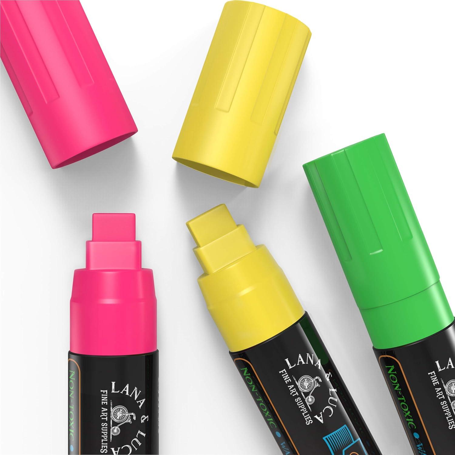 Marcadores de Tiza Líquida Jumbo LANA & LUCA 15mm Multicolor - Paquete de 8
