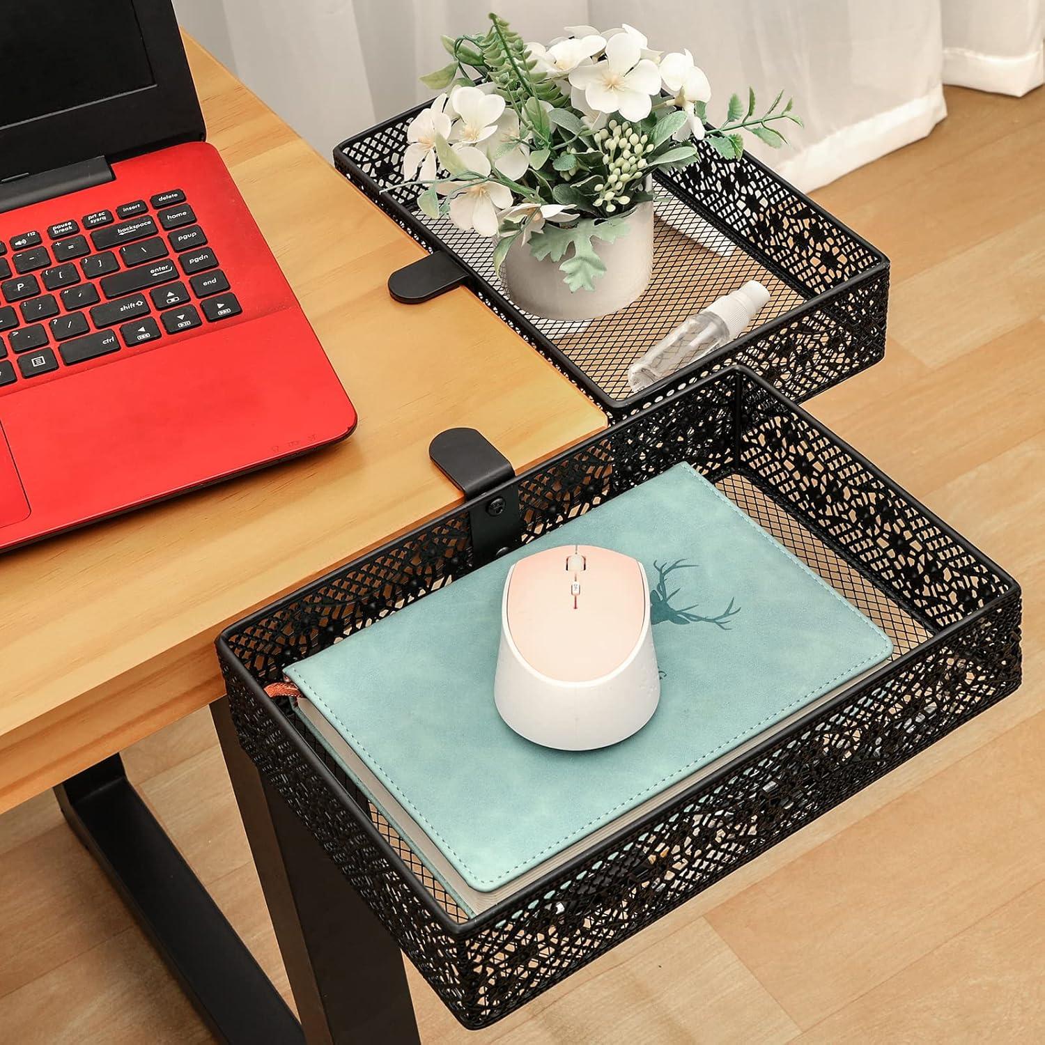 Organizador Bajo Escritorio Aurynns 2 Paquetes Negro