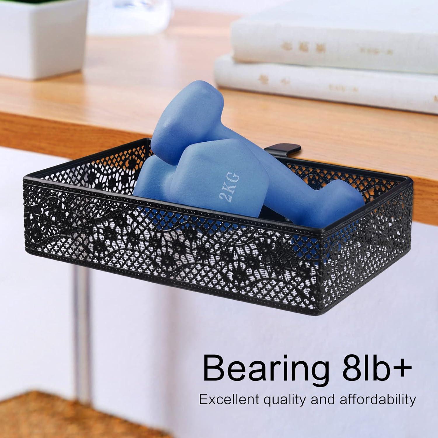 Organizador Bajo Escritorio Aurynns 2 Paquetes Negro