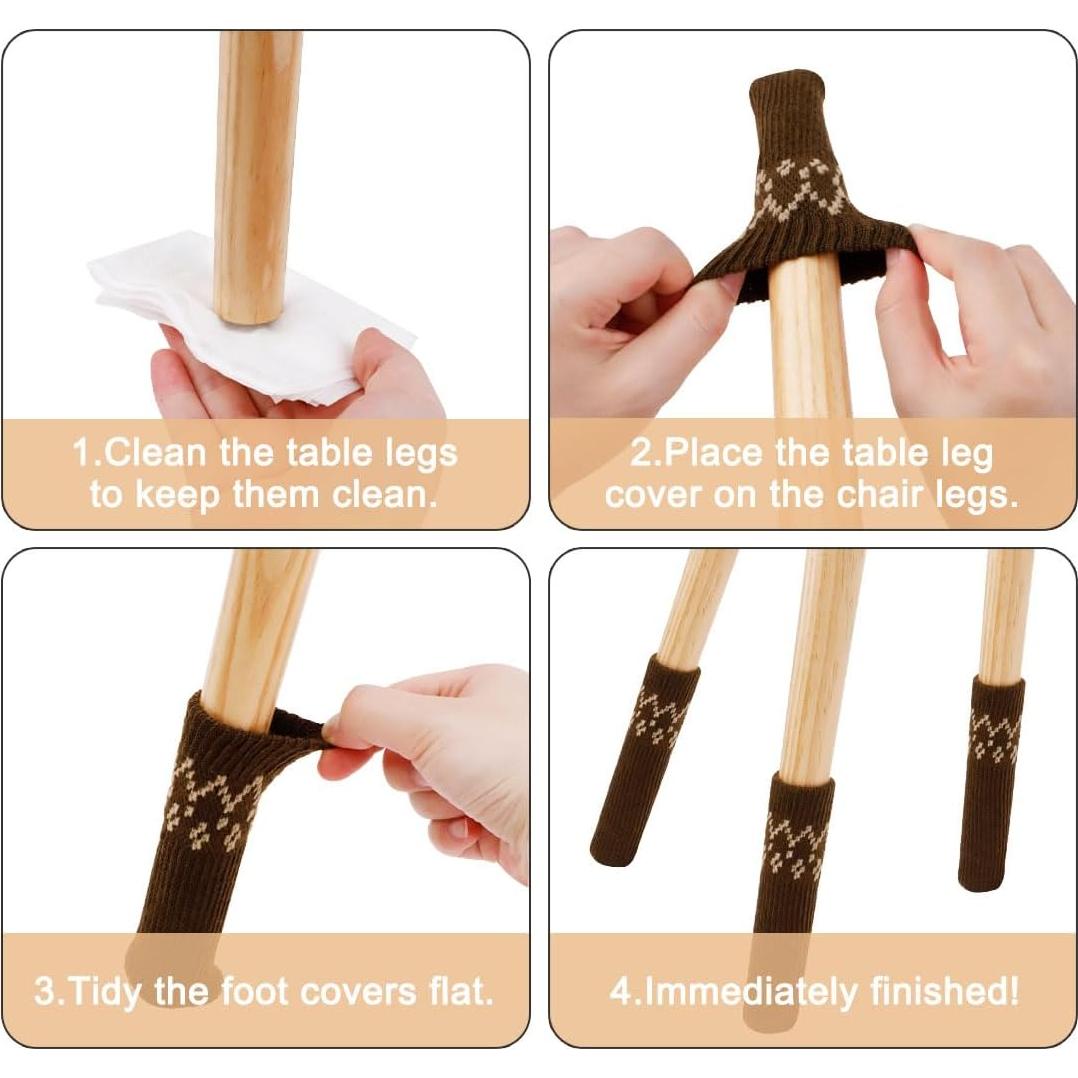 Protectores de Piernas de Silla LZYMSZ 40PCS Antideslizantes