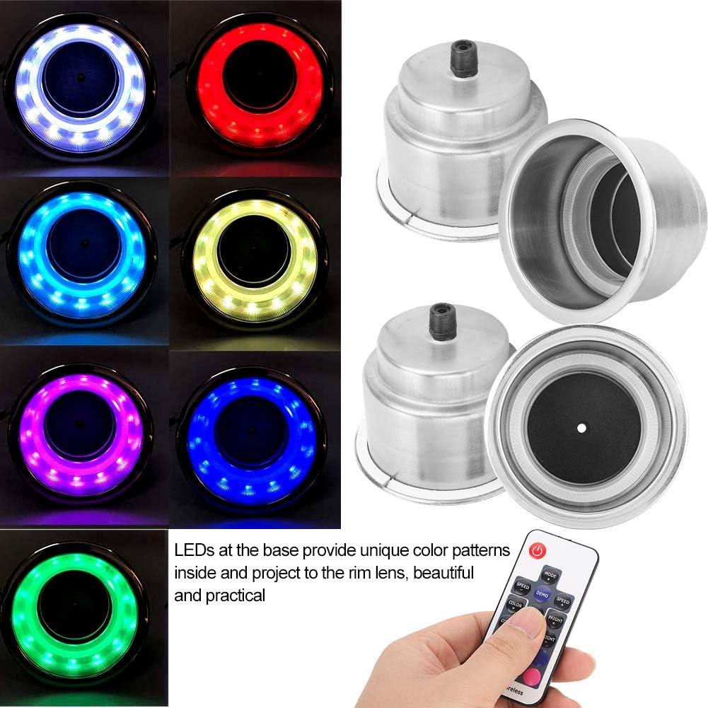 Soporte para Taza LED Ejoyous 4 Pcs Acero Inoxidable RGB