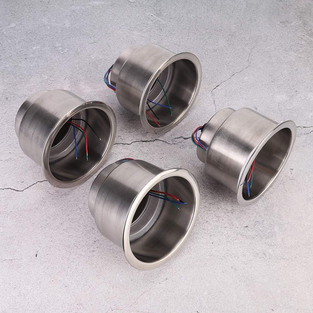 Soporte para Taza LED Ejoyous 4 Pcs Acero Inoxidable RGB