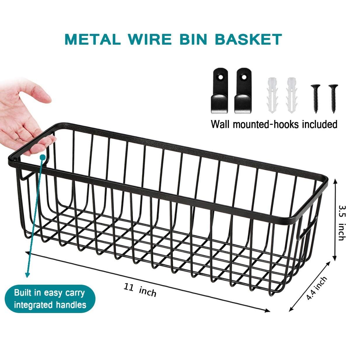 Cestas de Alambre Organizador de Baño SheeChung 2 Paquete Negro