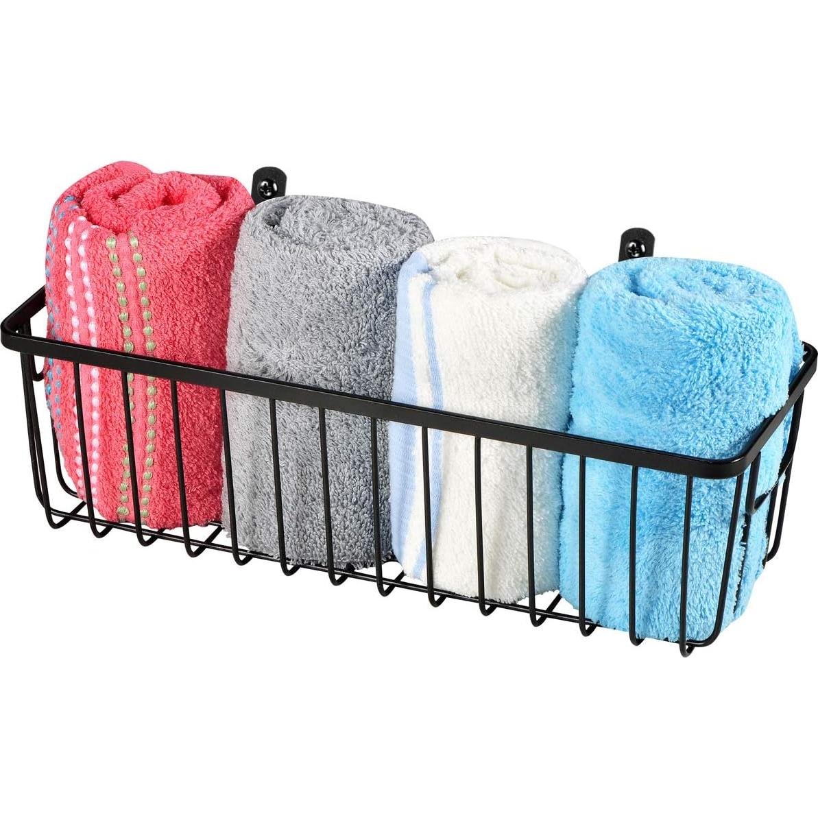 Cestas de Alambre Organizador de Baño SheeChung 2 Paquete Negro