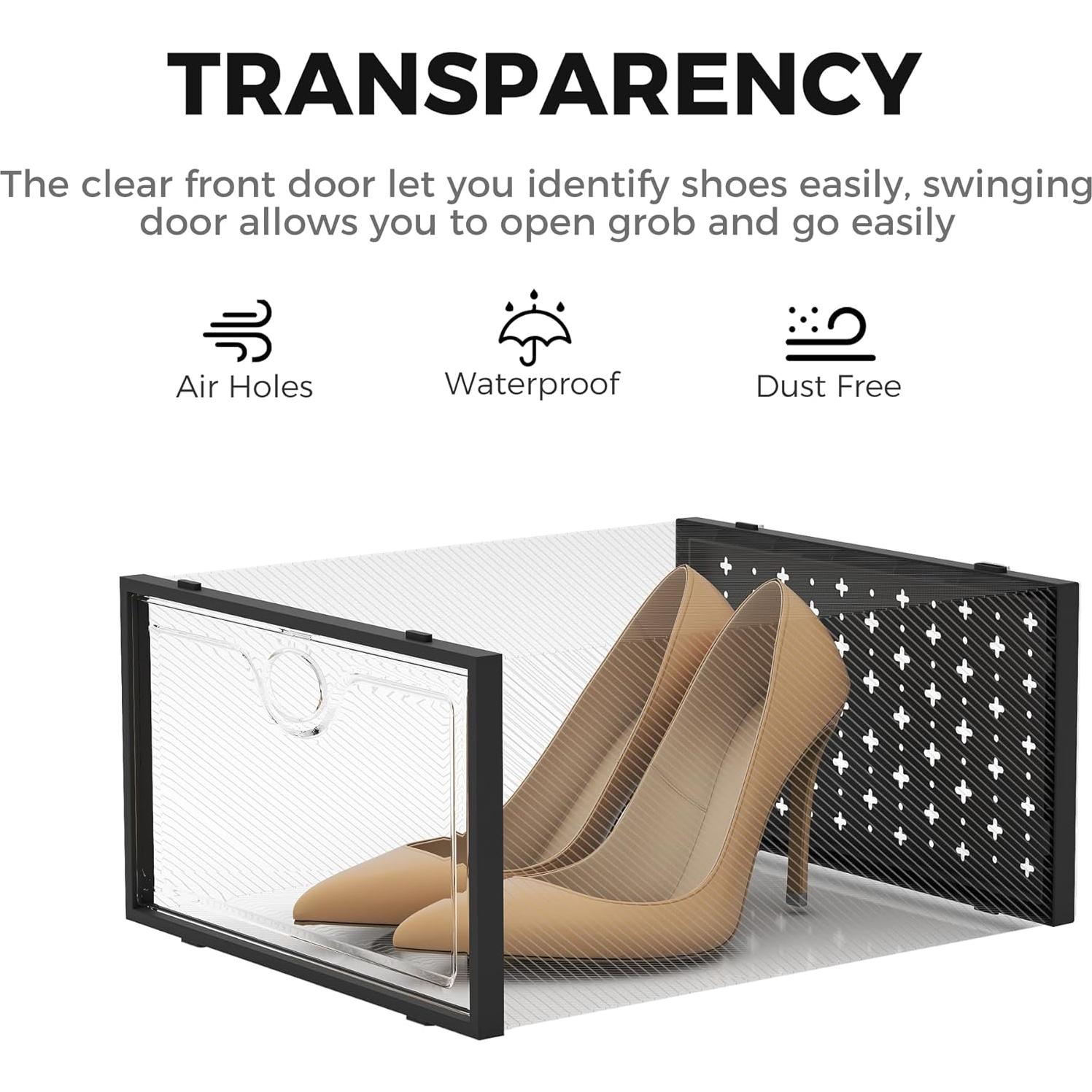 Cajas de Almacenamiento de Zapatos Pinkpum 15 Unidades Negro