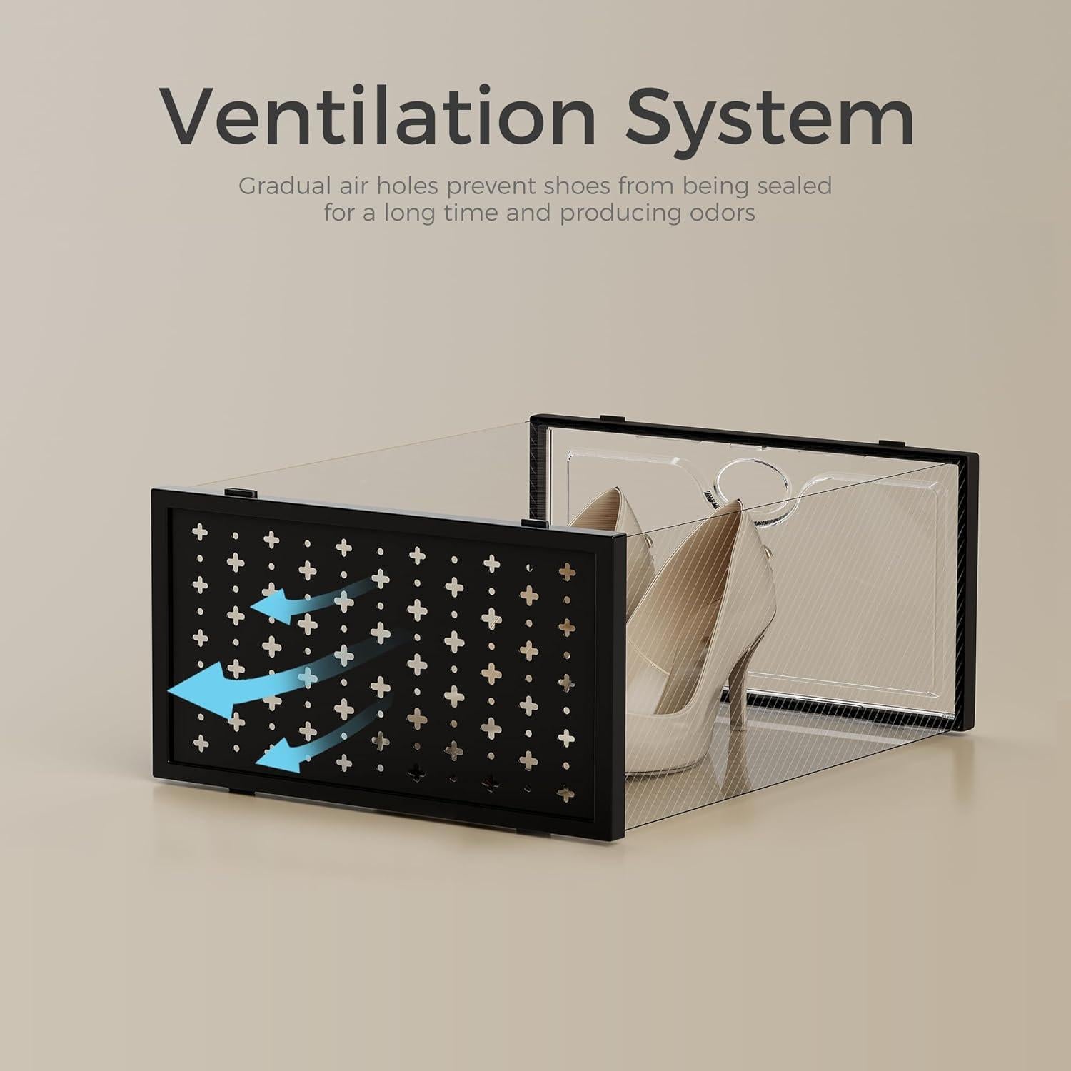 Cajas de Almacenamiento de Zapatos Pinkpum 15 Unidades Negro