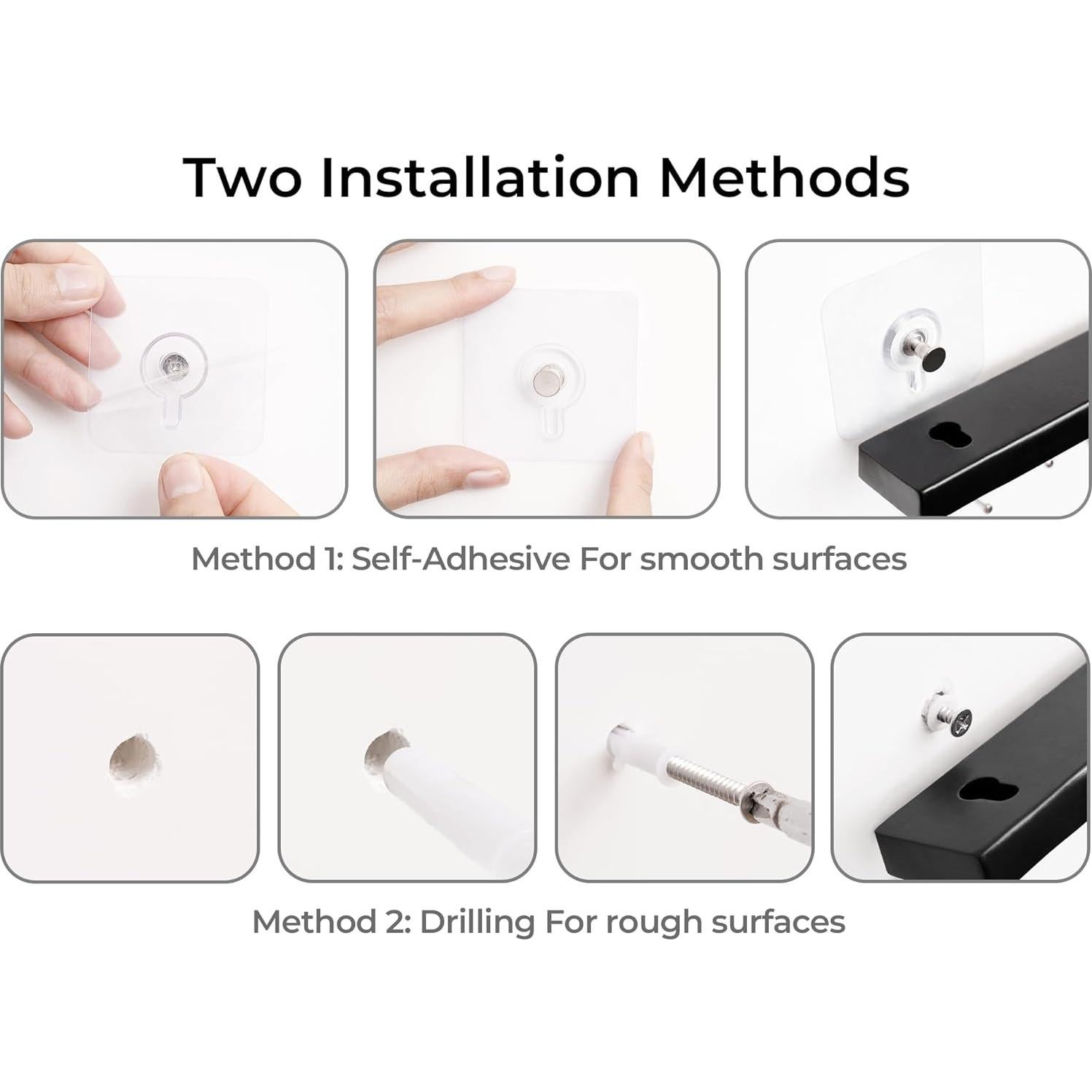 Soporte para Corbatas StorageWorks Negro con 20 Ganchos - 2 Piezas