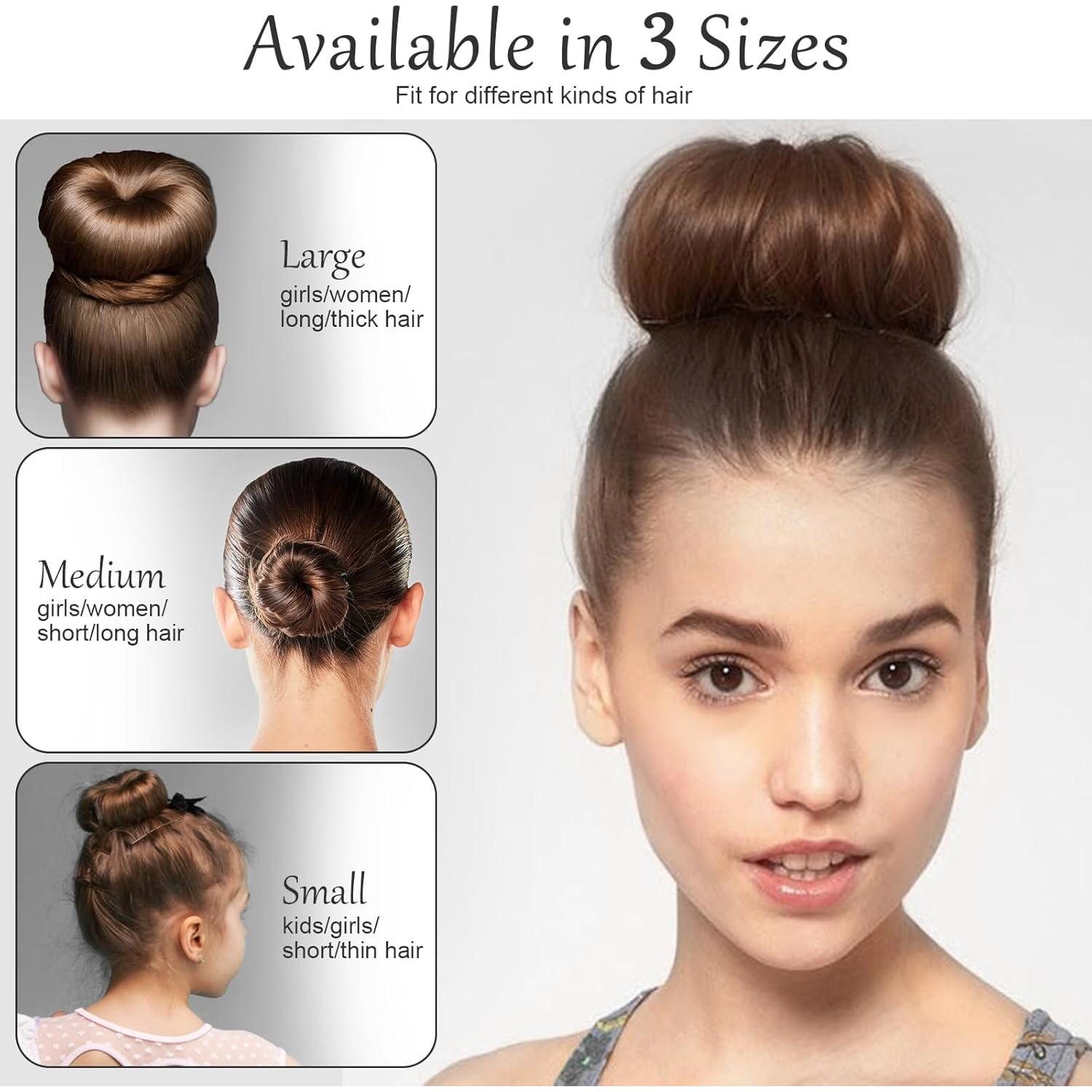 Fabricante de Moño Donut HOFASON 12 Pcs Grande 9 cm Marrón