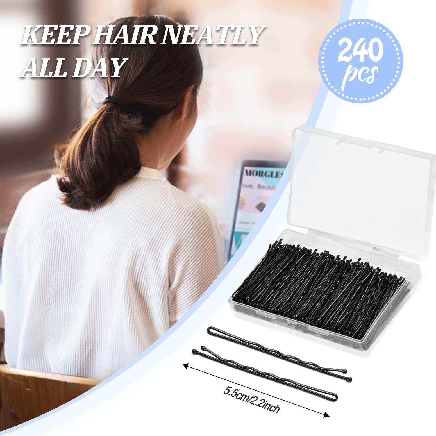 240 Horquillas Negras MORGLES 5.6 cm para Cabello