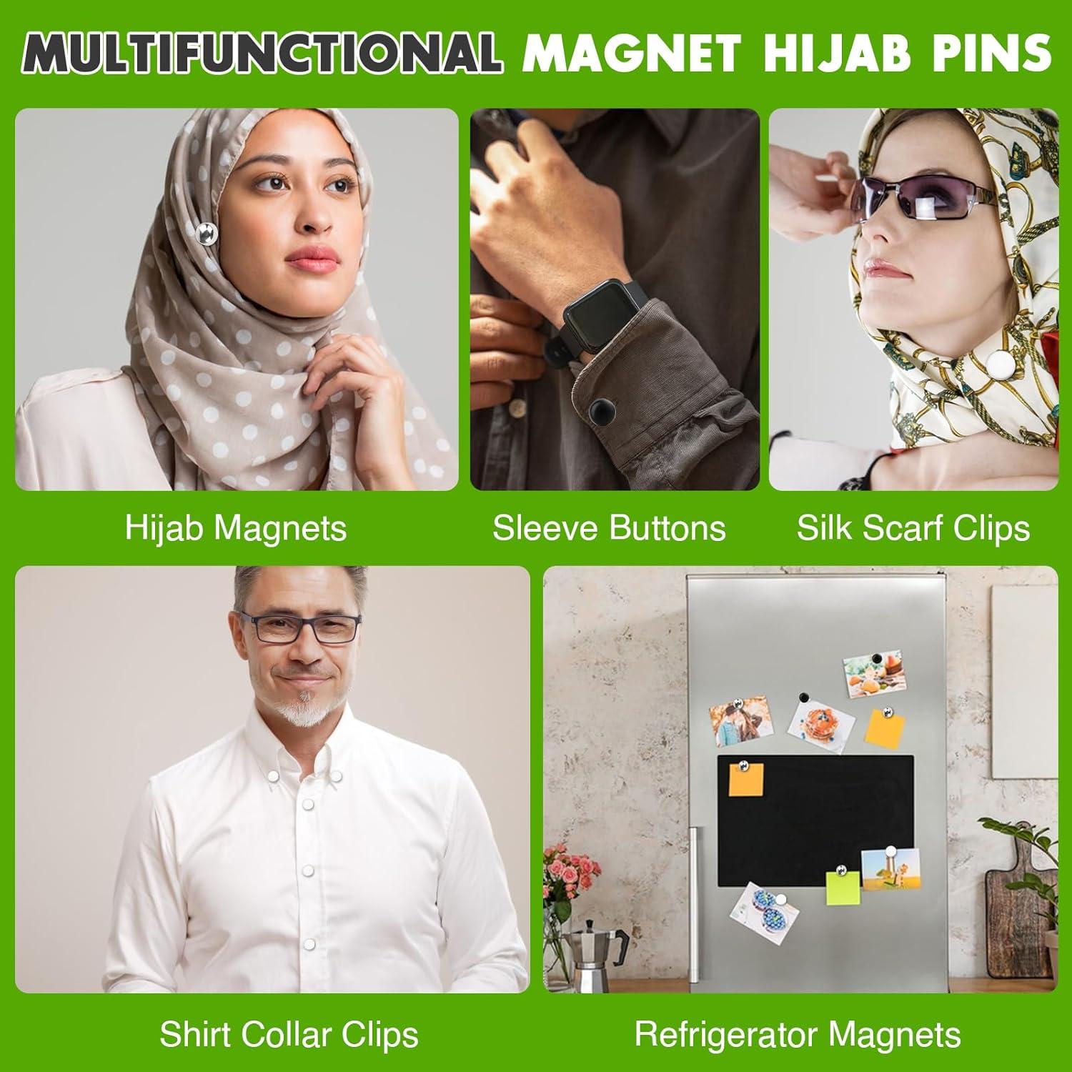 Pines Magnéticos VSKIZ para Hijab - Paquete de 4 Piezas