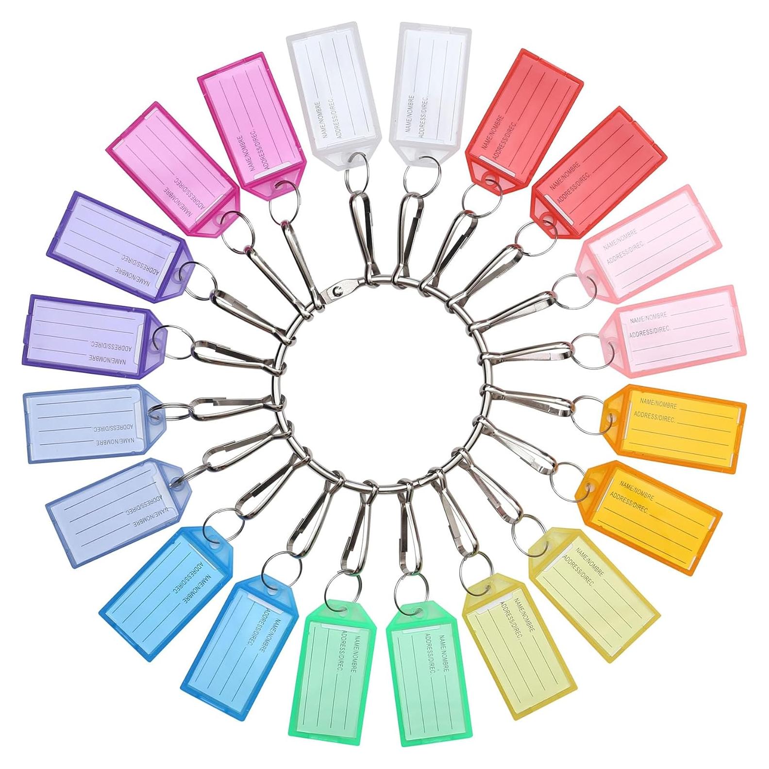 Organizador de Llaves Donmon con 20 Ganchos de Resorte Plata