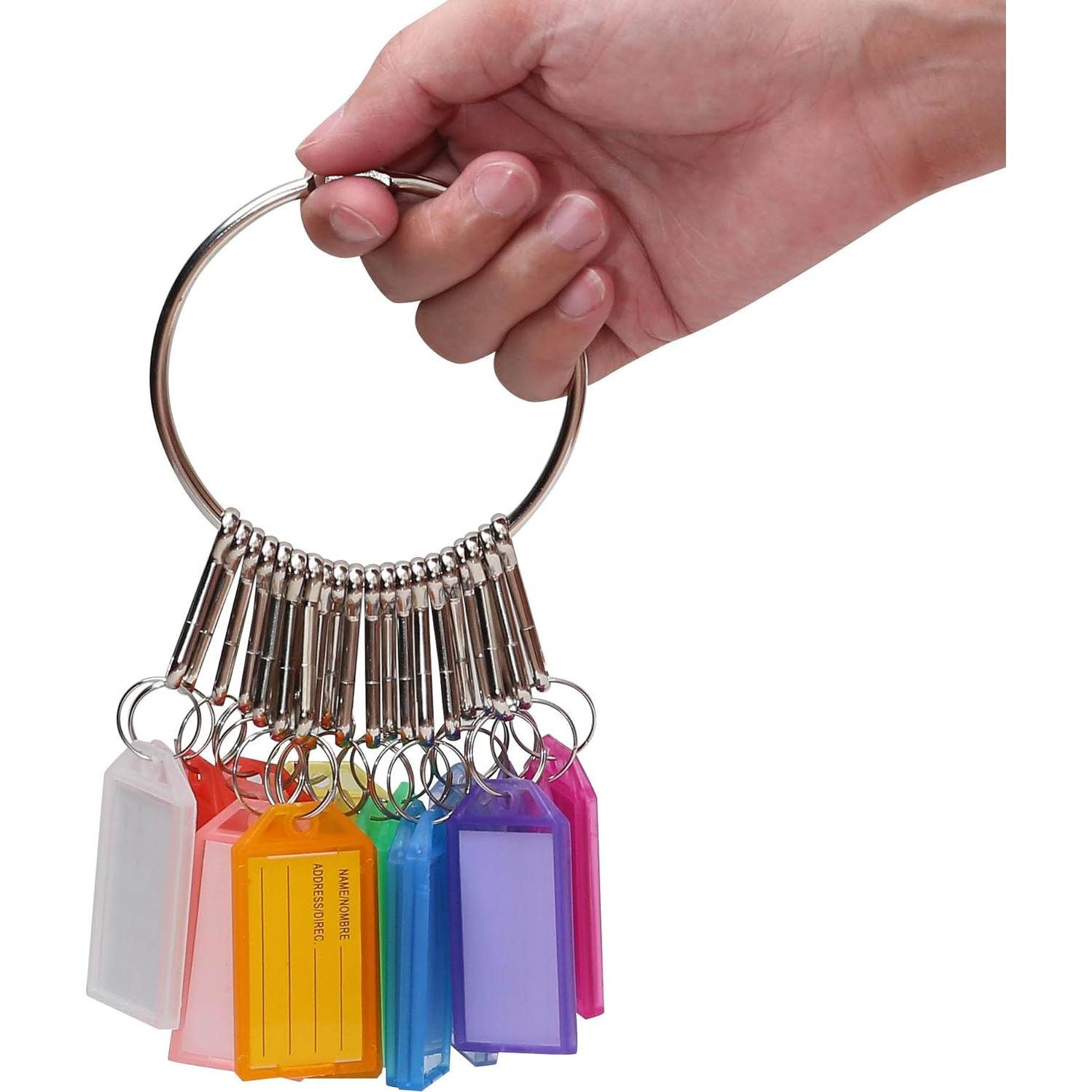 Organizador de Llaves Donmon con 20 Ganchos de Resorte Plata